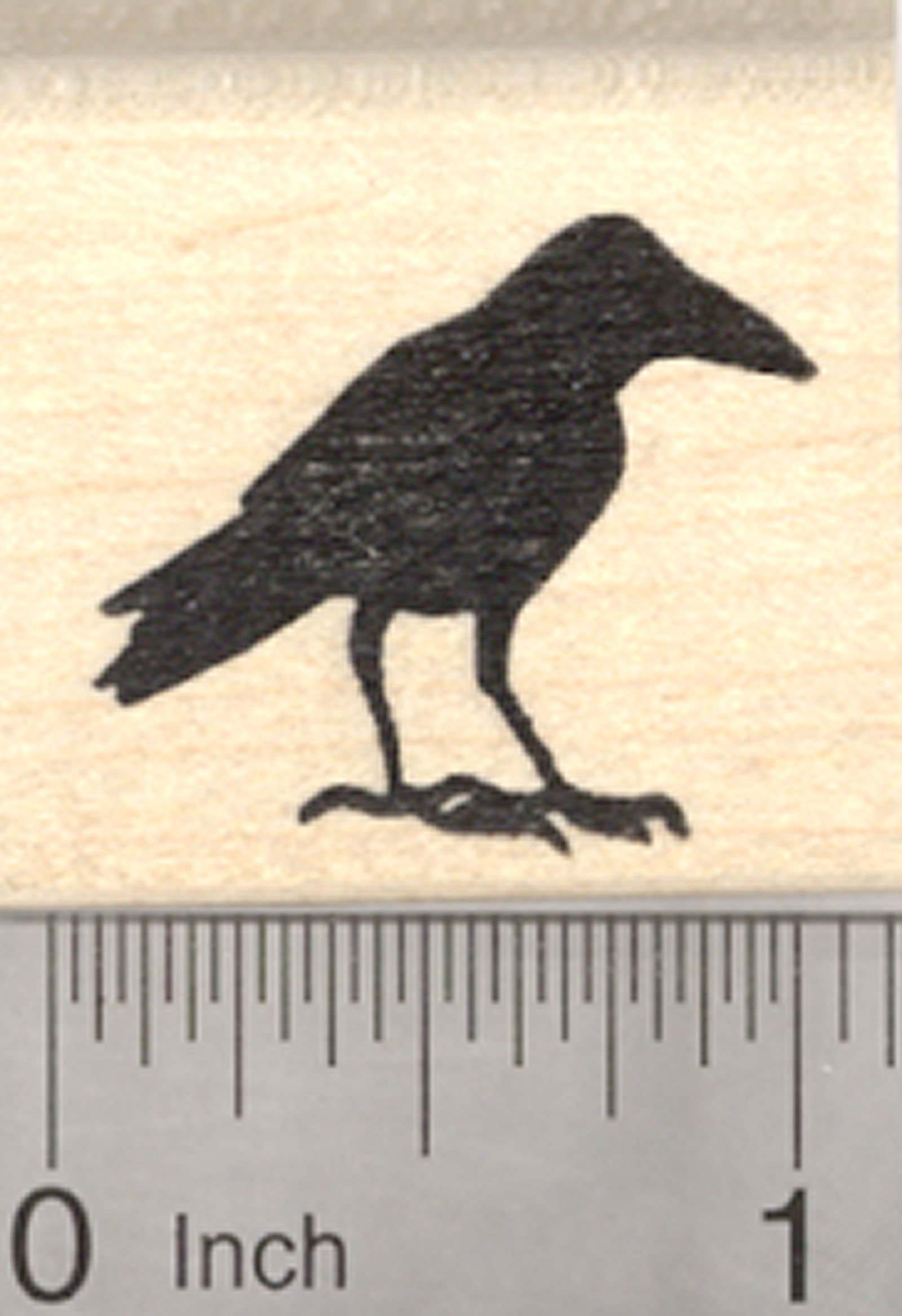 Raven Rubber Stamp - Silhouette Crow & Blackbird Design for Scrapbooking, Card Making, and DIY Crafts