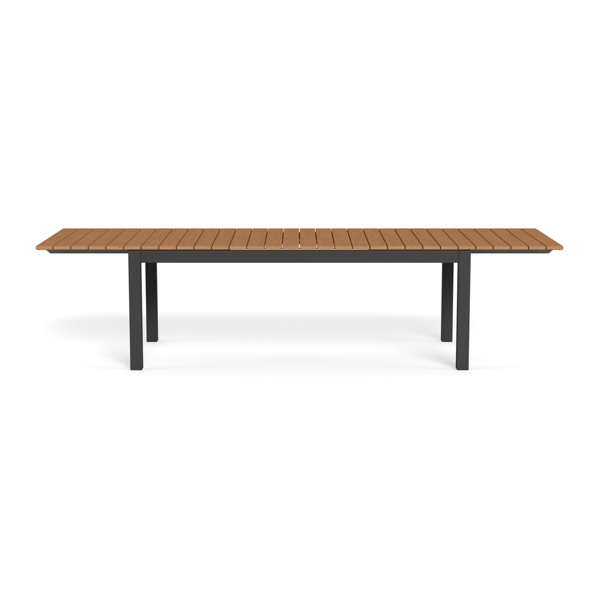 Pacific Teak Extension Dining Table - Expandable Solid Wood Table for 6-10 People - Perfect for Family Gatherings & Dinner Parties