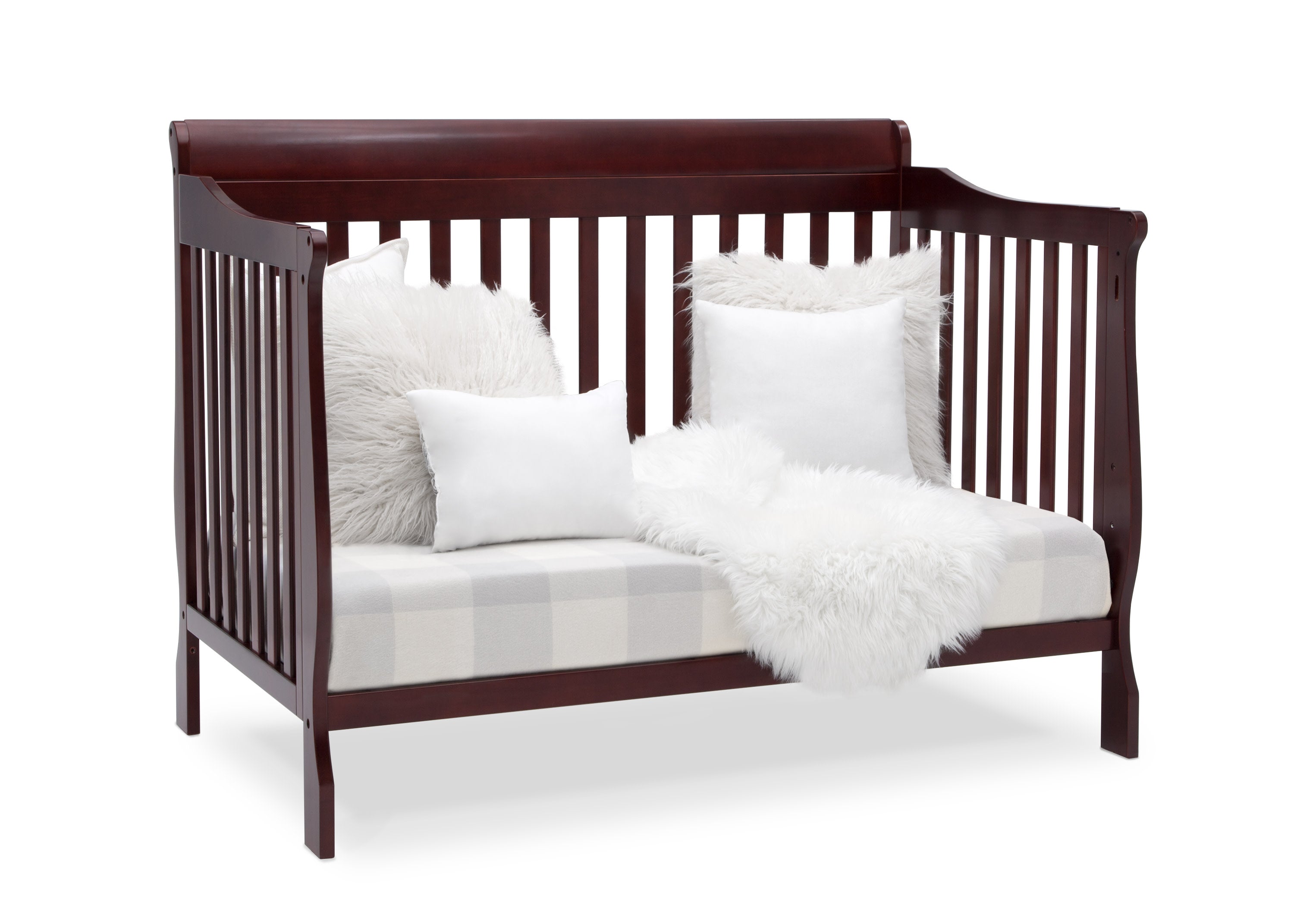 6-in-1 Convertible Baby Crib with Toddler Bed Conversion - Canton White Nursery Furniture for Newborn to Teen - Perfect for Small Spaces & Modern Nurseries