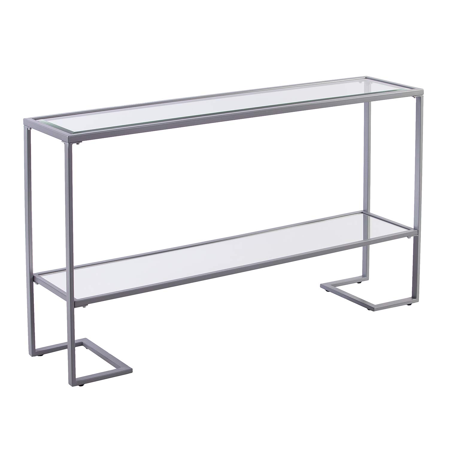 SEI Furniture Southern Enterprises Horten Glam Narrow Console Table - Silver Finish | Elegant Entryway, Hallway & Living Room Decor | Slim Sofa Table for Small Spaces