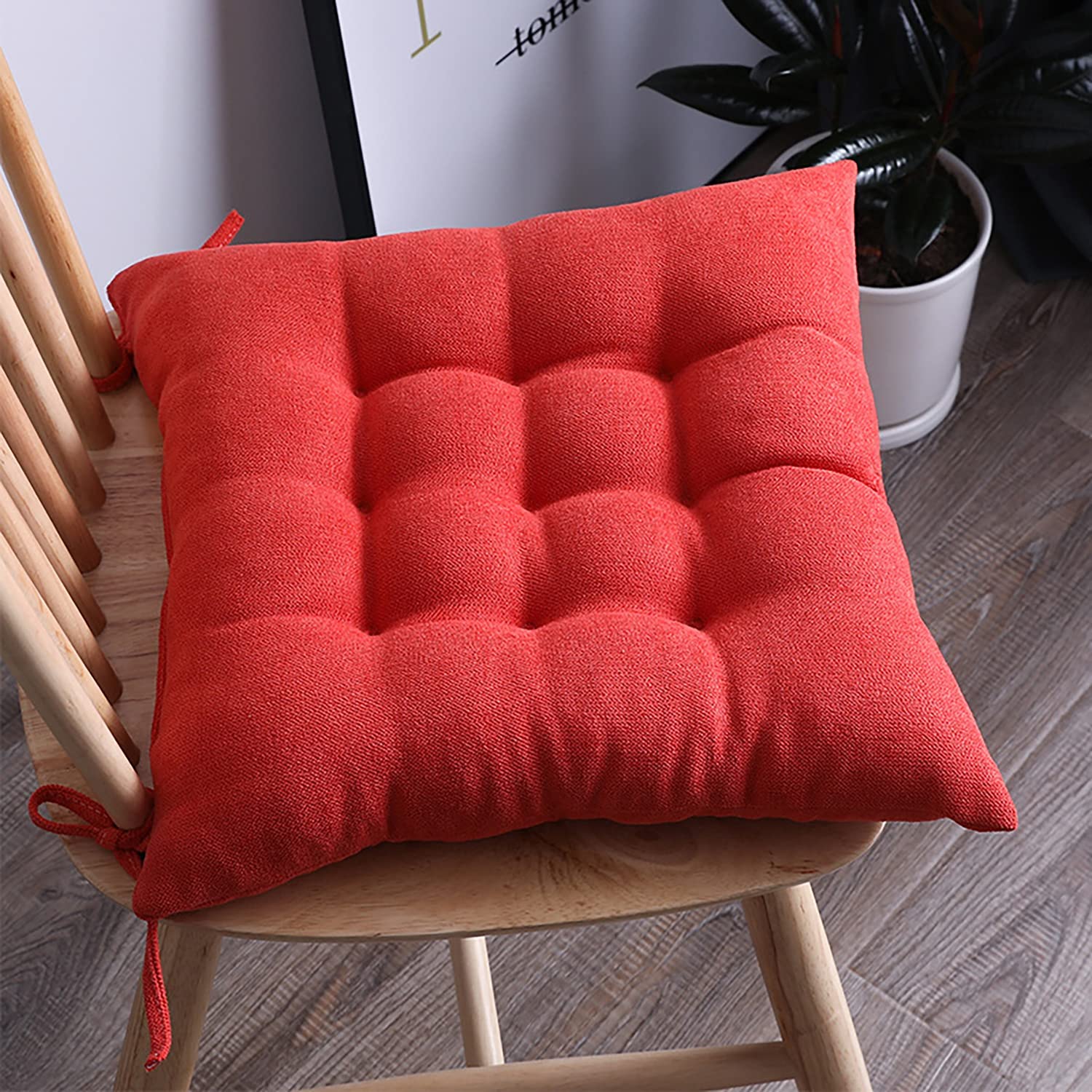 4-Piece Velvet Dining Chair Cushions Set - Soft Office & Kitchen Chair Seat Cushions for Living Room, Sofa & Dining Room Decor - Comfortable Home & Office Seating Accessories (Perfect for Dining Sets, Home Decor & Workspace Comfort)