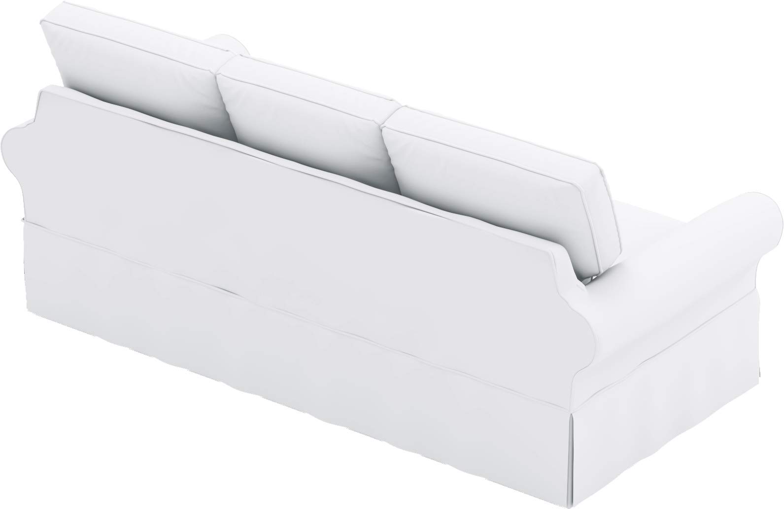 Premium Dense Cotton Sleeper Sofa Cover - Fits Pottery Barn PB Basic 3-Seat Sleeper Sofa Bed | Durable White 3-Seater Slipcover for Living Room, Guest Room & Home Theater Comfort
