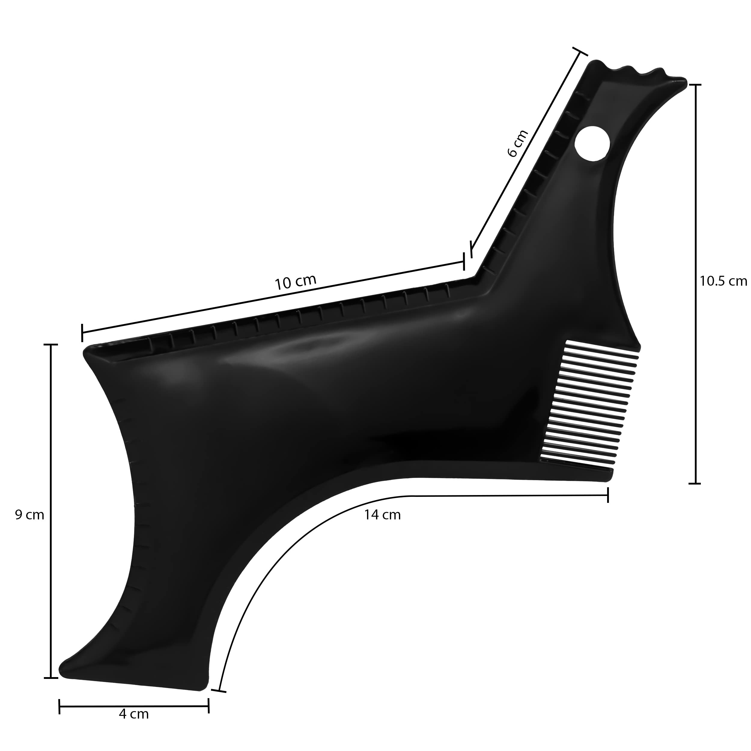 MAPPERZ Professional Beard Shaper Kit for Men - Black Beard Grooming Tool with Comb for Precise Trimming | Perfect for Home & Salon Use | Great Gift for Father's Day & Grooming Enthusiasts