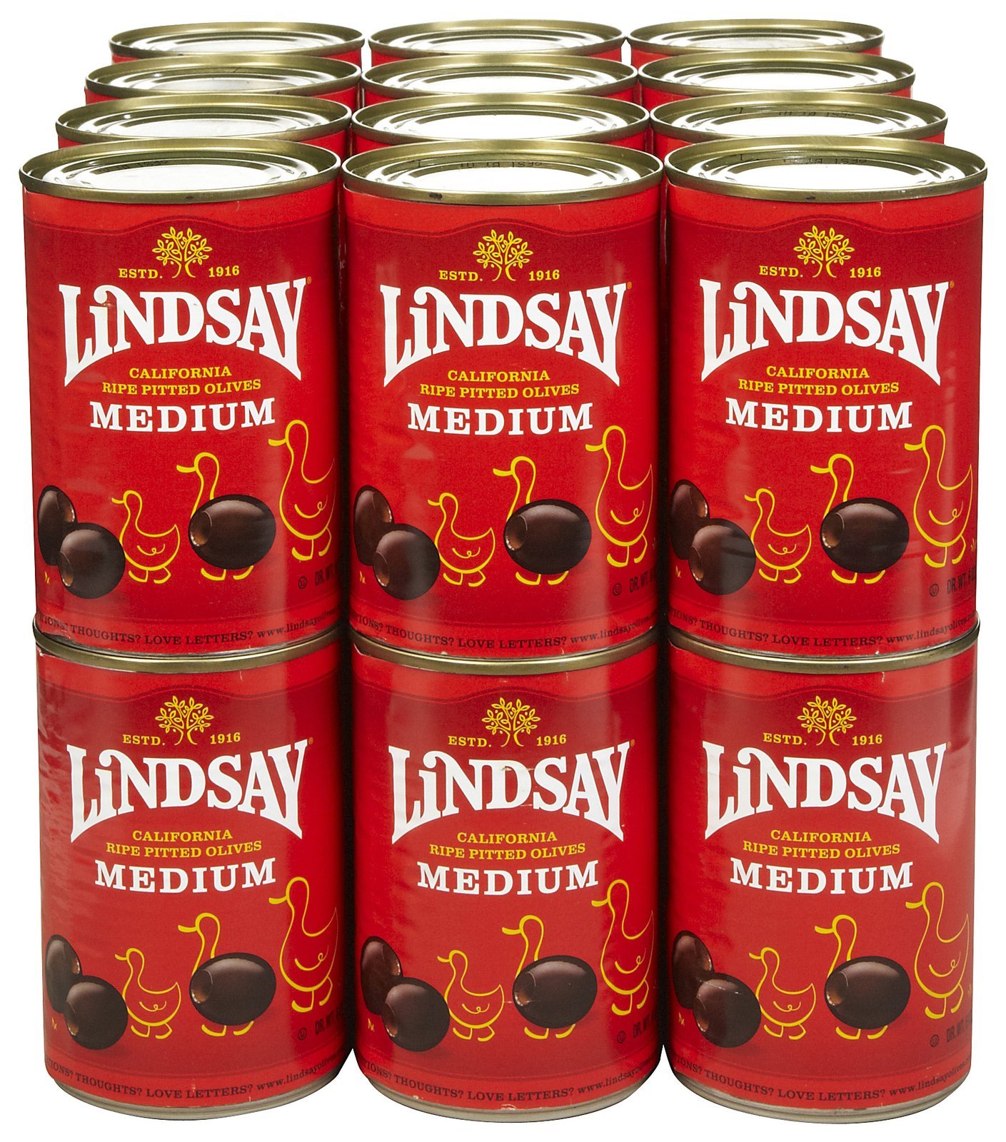 Lindsay Medium Pitted Olives - 6 oz (Pack of 24) | Premium California Olives for Salads, Pizzas & Mediterranean Recipes