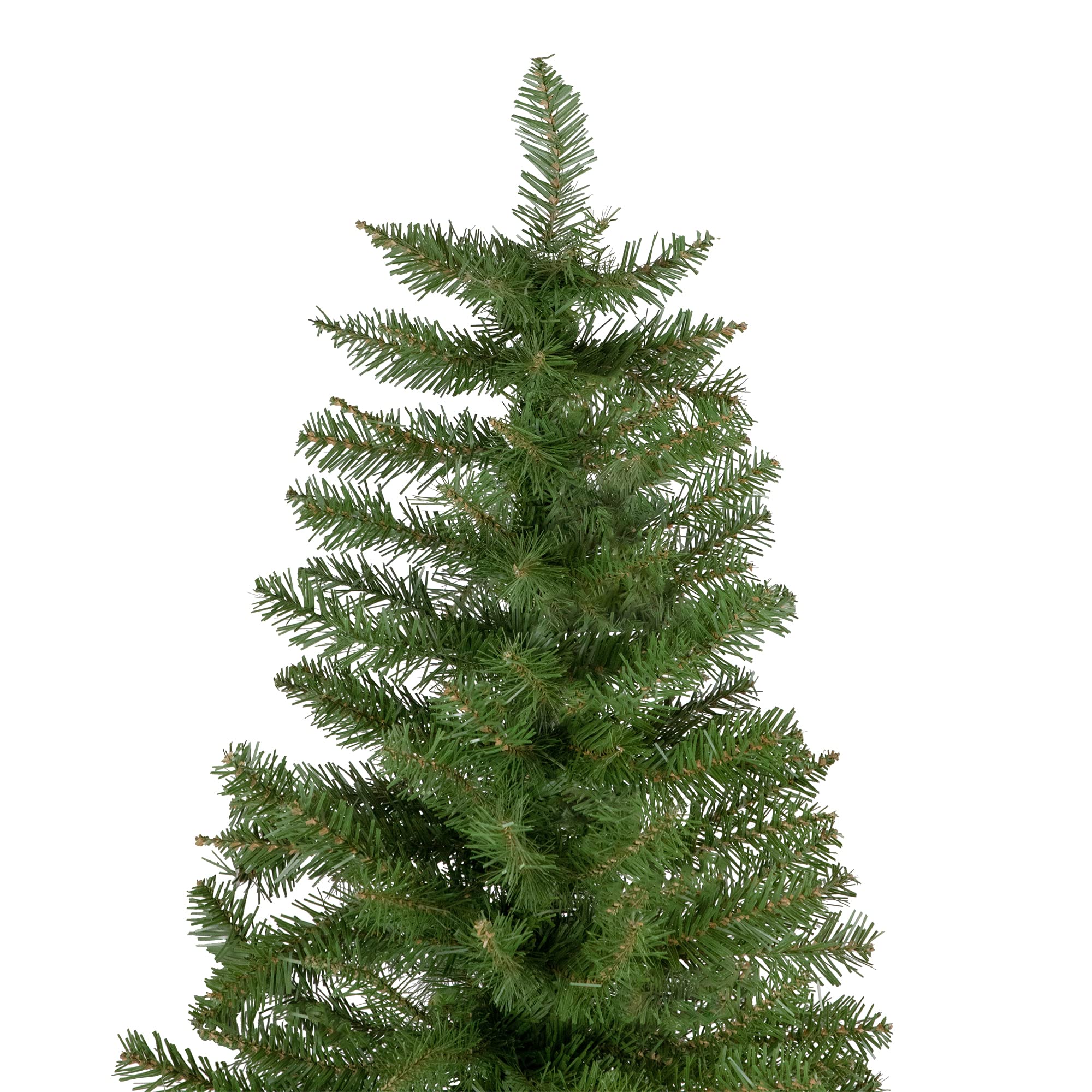 7.5' Silver Lake Fir Pencil Artificial Christmas Tree Unlit - Slim Space-Saving Holiday Decor for Small Apartments & Office Spaces