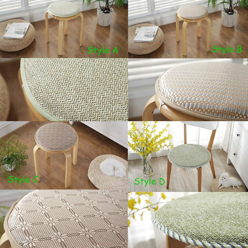 **YUMUO Round Sponge Seat Cushion - 30cmx30cm (11x11inch) Breathable Dining Chair Pad for Kitchen, Patio, Garden & Home - Comfortable Rattan Furniture Accessory for Relaxing & Dining**