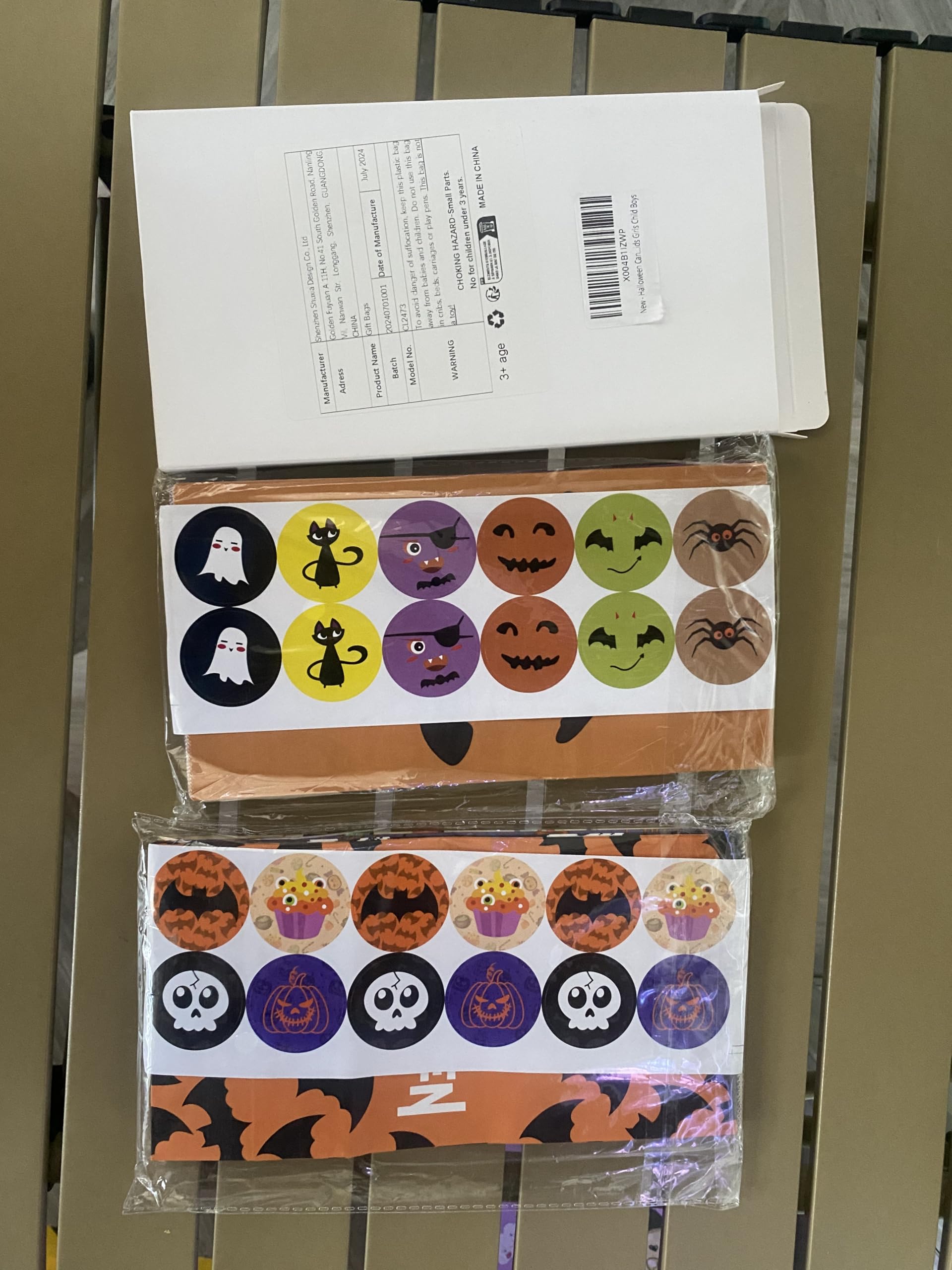 Halloween Trick or Treat Candy Bags - 24 Pack Halloween Party Favors with 24 Stickers, Small Gift Bags for Kids, Boys & Girls - Perfect for Trick or Treating, Classroom Treats & Halloween Party Supplies