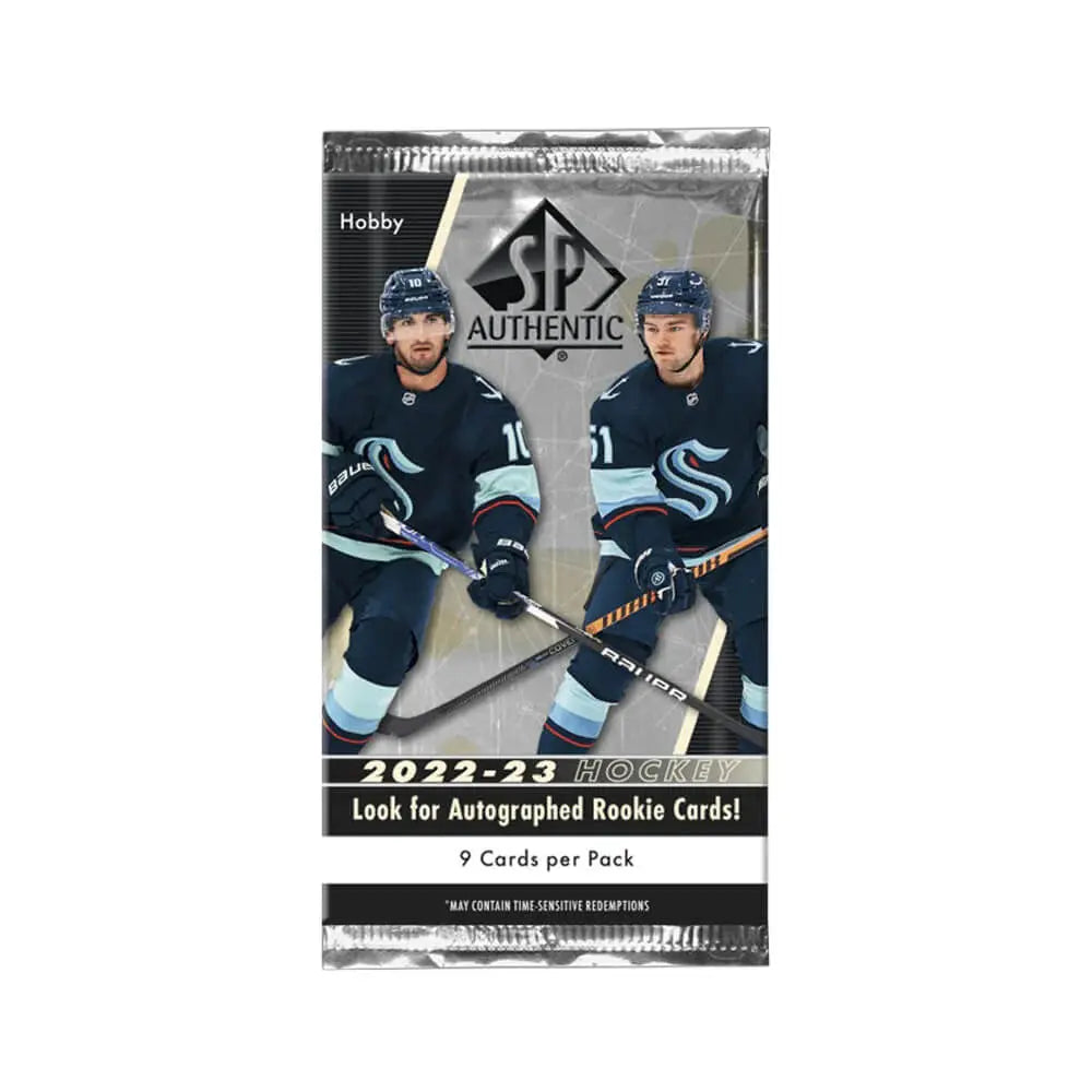 2022-23 Upper Deck SP Authentic Hockey Hobby Pack - Single Pack - Collectible NHL Trading Cards for Sports Fans & Memorabilia Collectors - Perfect for Trading, Gifting, and Display
