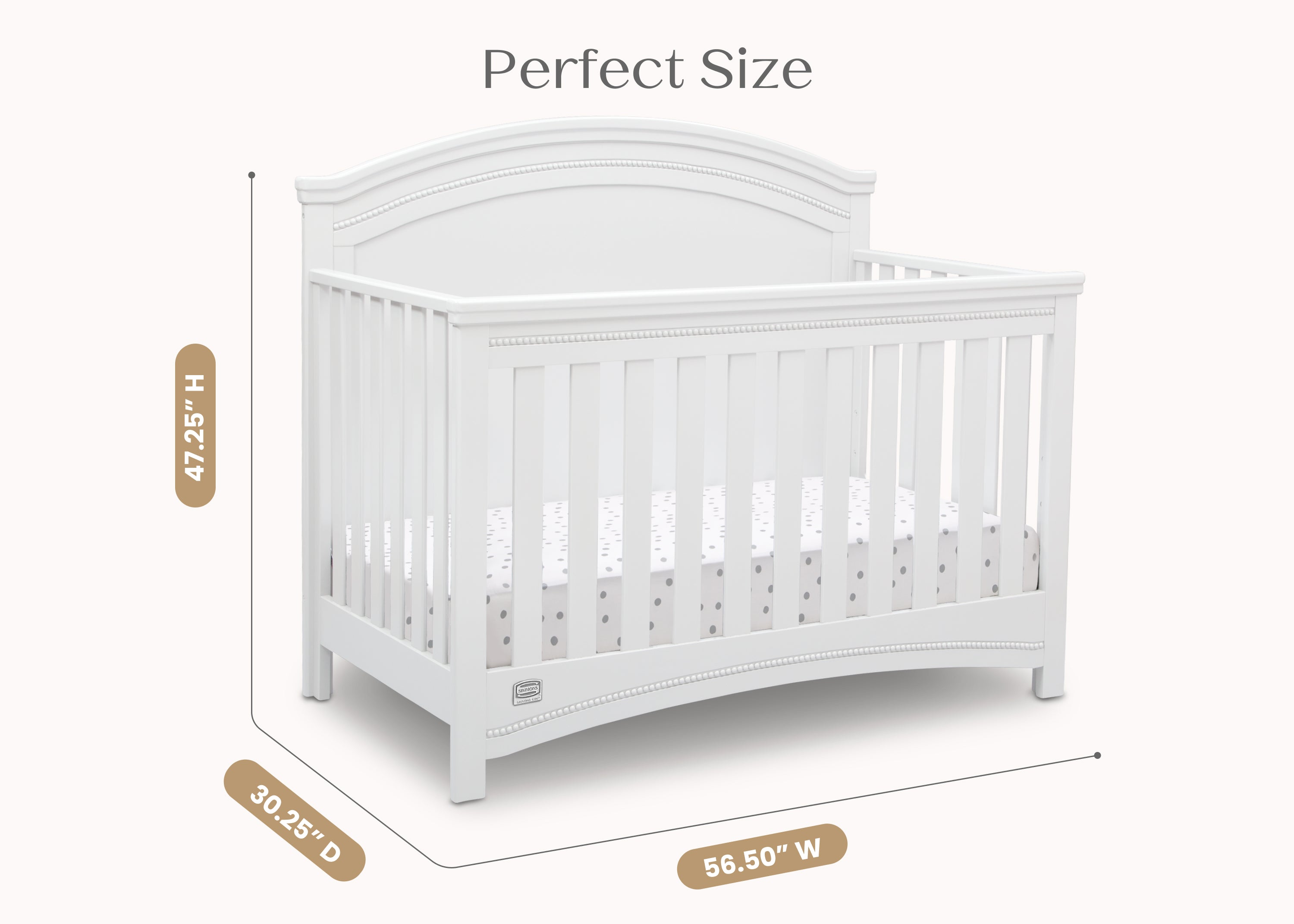 Emma Crib 'N' More - Convertible Baby Crib with 3-in-1 Design for Nursery, Toddler Bed & Daybed | Perfect for Newborns to Toddlers | Safe & Stylish Nursery Furniture for Modern Homes