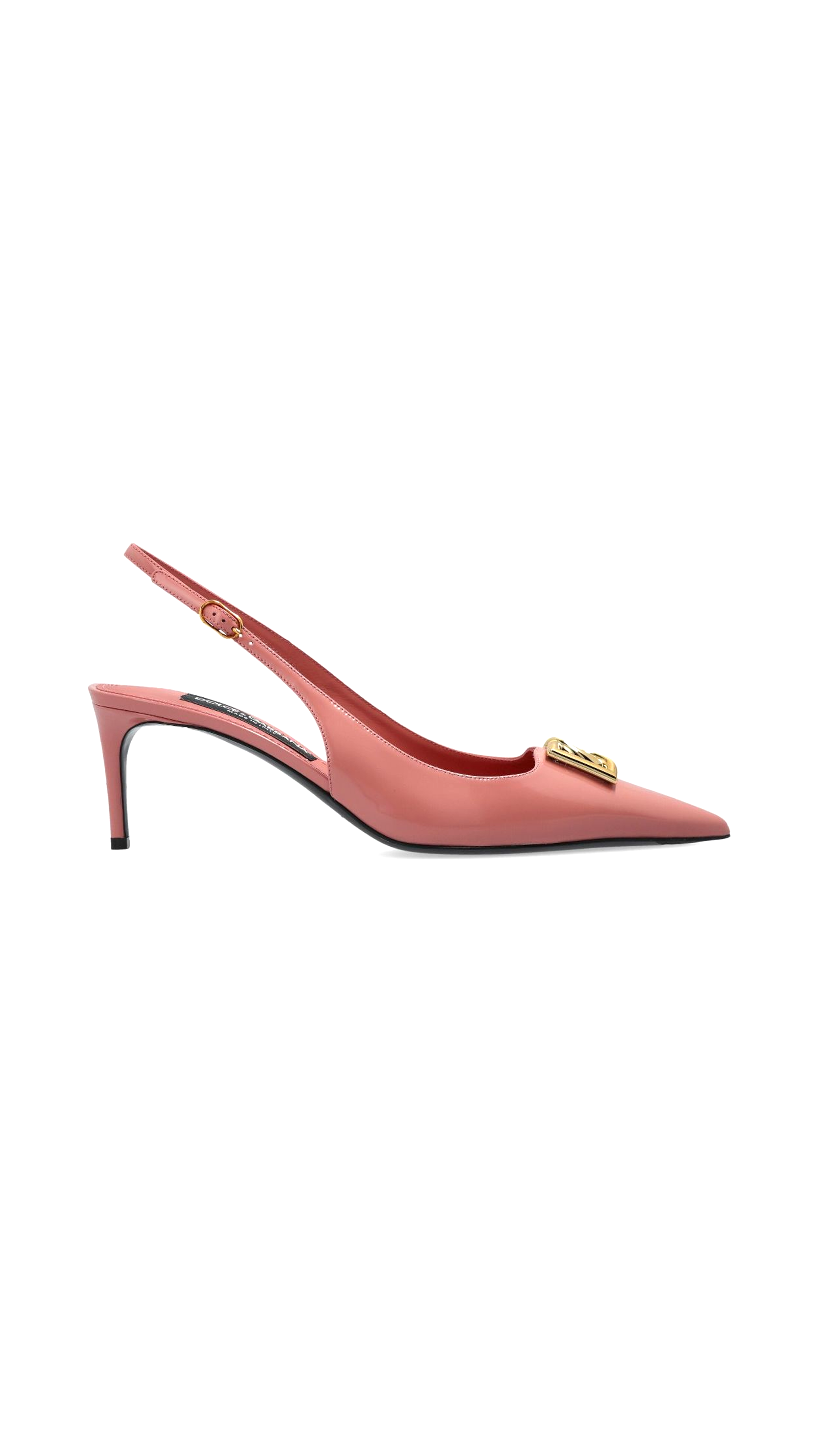 Elegant Pink Polished Calfskin Slingback Heels - Women's Fashion Shoes for Work, Party & Special Occasions