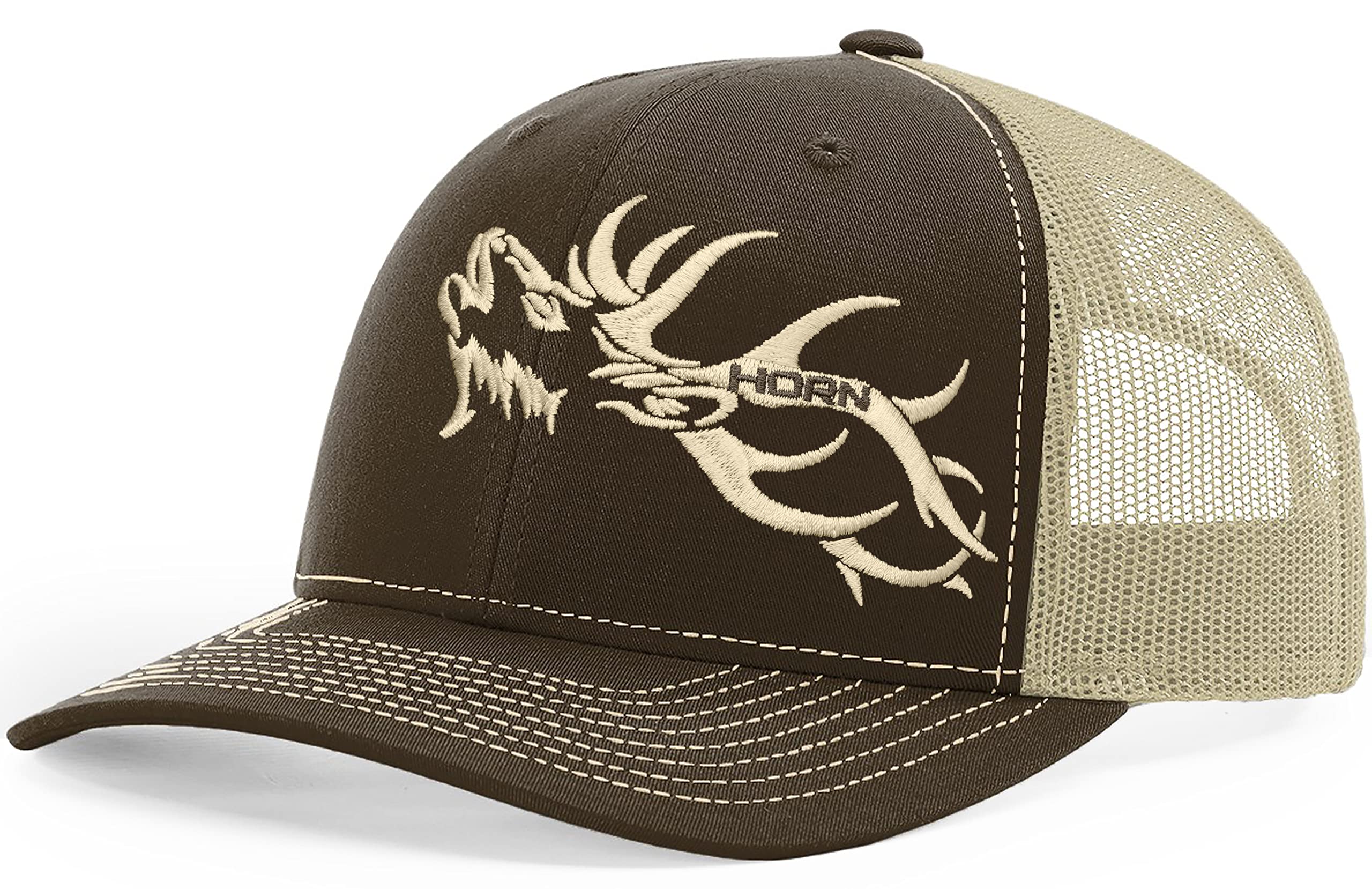 Elk Trucker Hat - Stylish Adjustable Mesh Back Cap for Outdoor Adventures, Hiking & Casual Wear