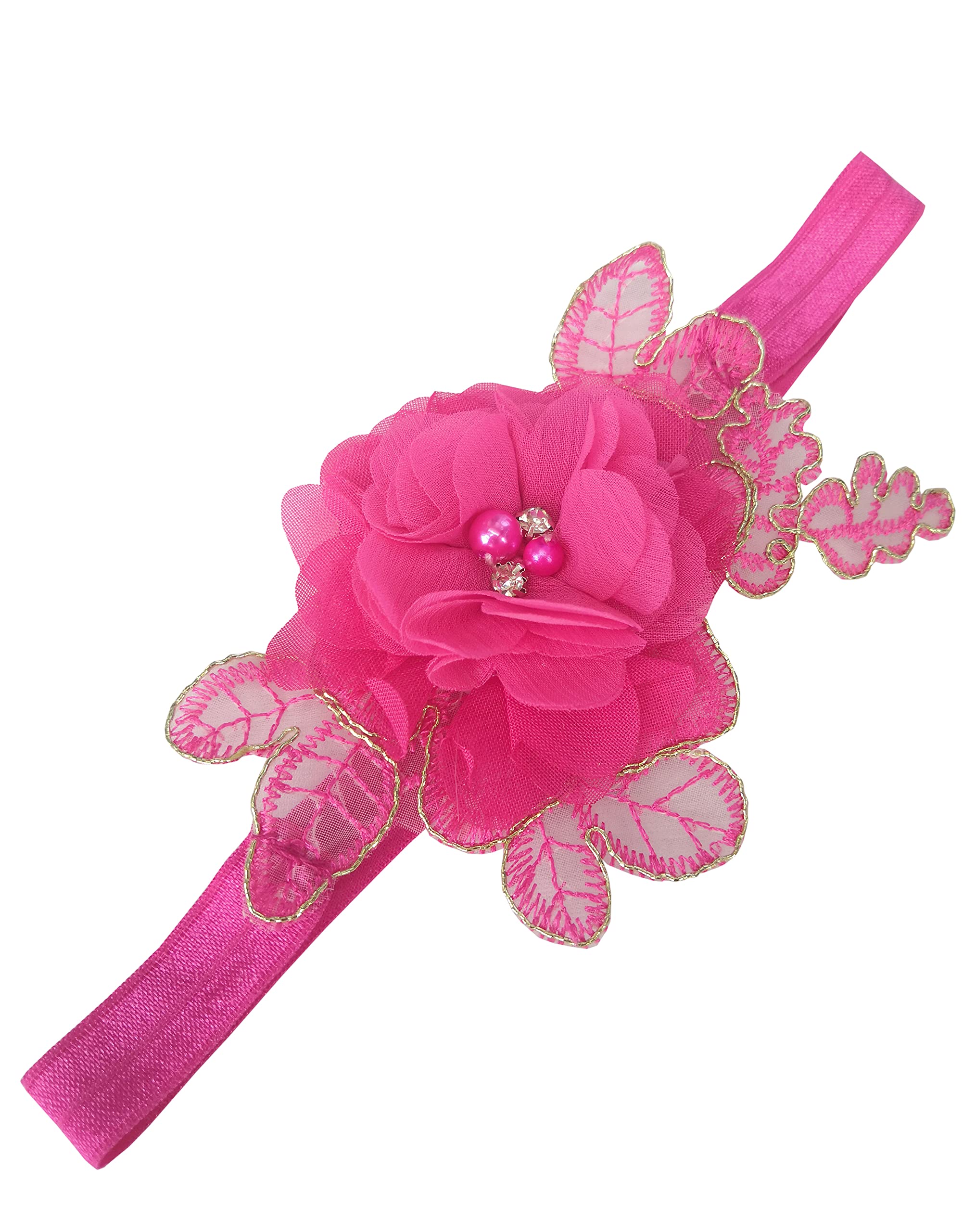 Elegant Wedding Garter for Bride - Pearl Embellished Bridal Garter Set, Single Garter for Weddings, Halloween & Special Occasions (Hot Pink) - Perfect for Bridal Showers, Bachelorette Parties & Photo Shoots