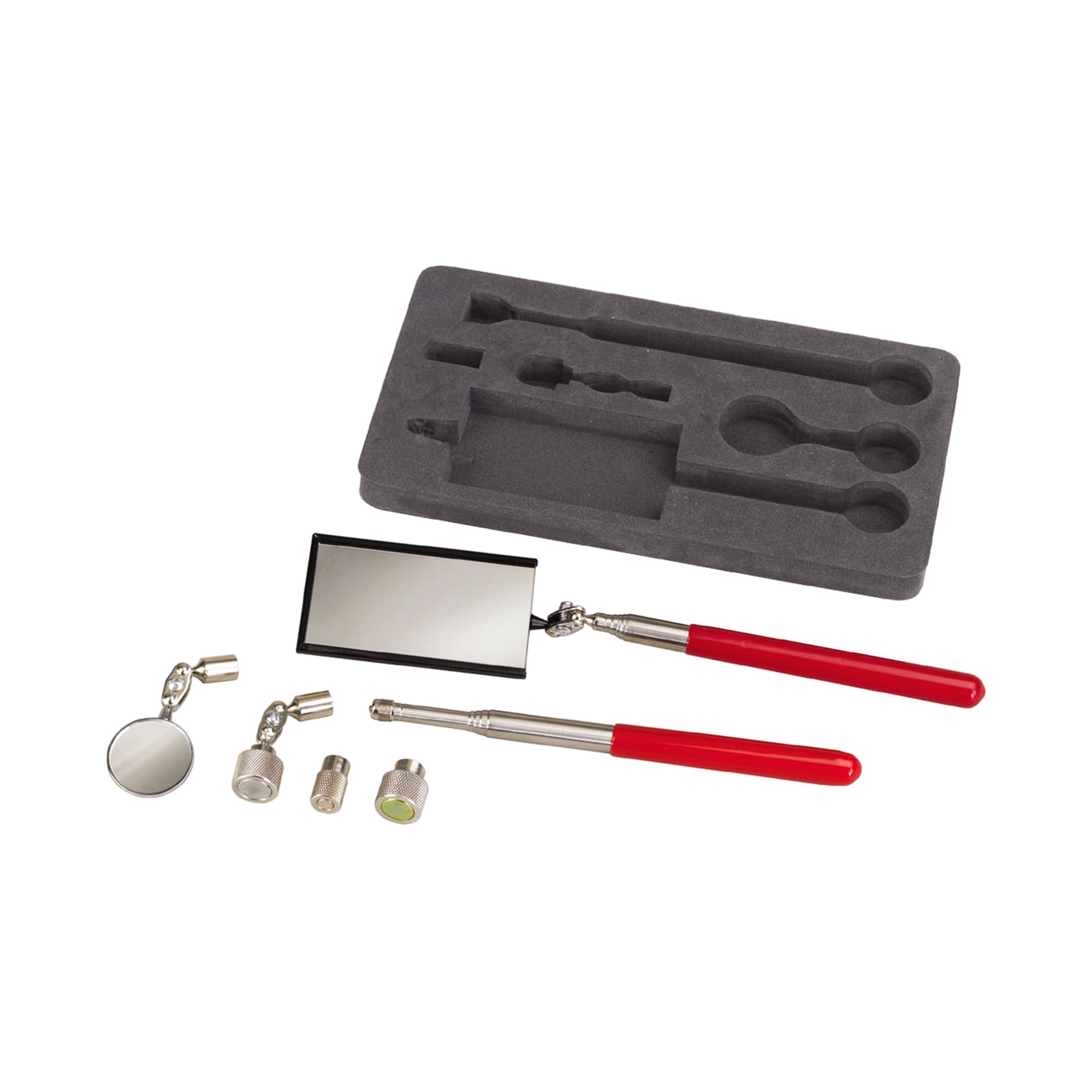 OTC 4650 7-Piece Telescoping Mirror and Magnet Set for Automotive Repair, HVAC & Home Maintenance - Extendable Inspection Tool Kit with LED Light