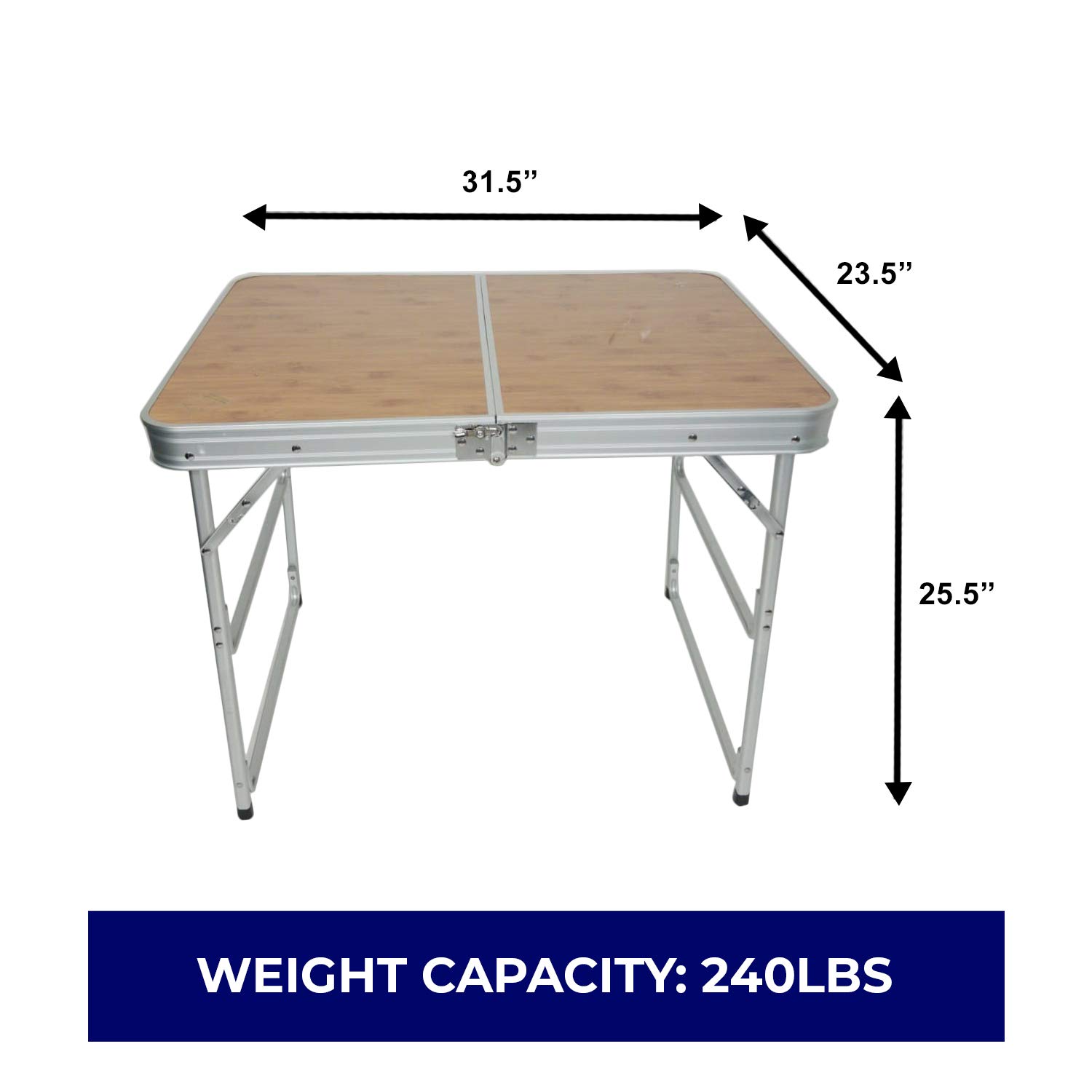 **Raptor Heavy Duty Lightweight Folding Table and 2 Chairs Set - Military Grade Aluminum Portable Beach Camping Picnic Outdoor Furniture - Perfect for Beach, Camping, Backyard & Tailgating**