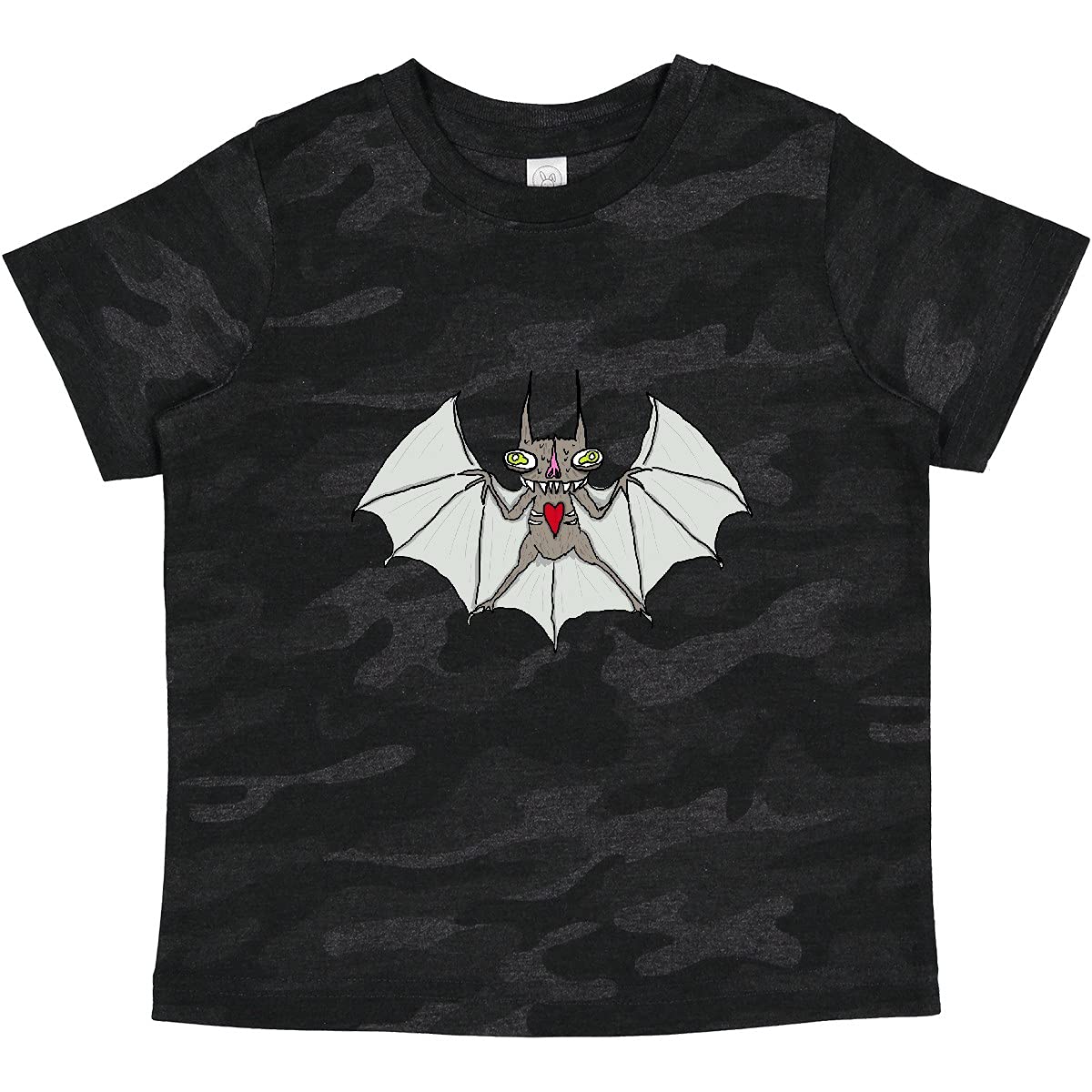 Inktastic Crazy Bat Baby T-Shirt - Gus Fink Studios Graphic Tee for Kids | Cute Bat Design Cotton Shirt for Boys & Girls | Perfect for Halloween Costumes, Birthday Gifts & Casual Wear