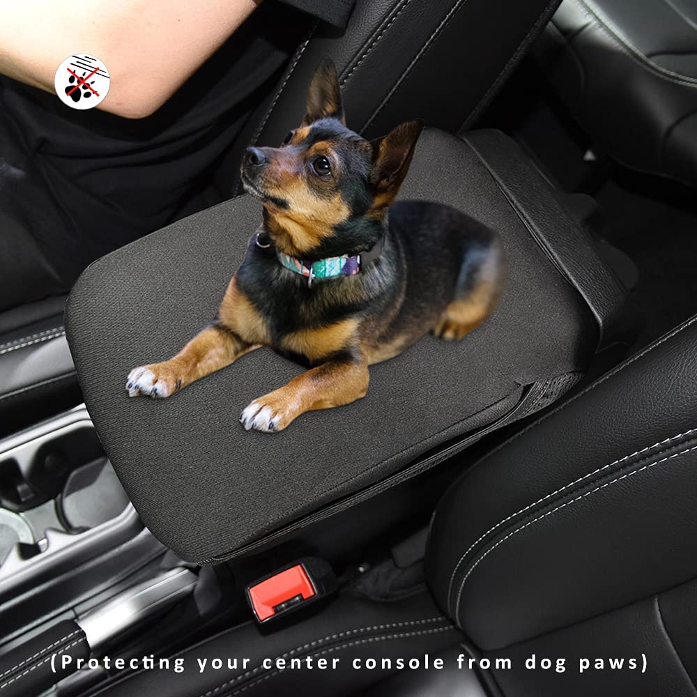INTGET Car Center Console Cover for Jeep Gladiator & Wrangler JL/JLU (2018-2023) - Armrest Pad Accessories for Sahara/Sport/Rubicon/Unlimited Models - Durable & Comfortable for Road Trips & Daily Commutes