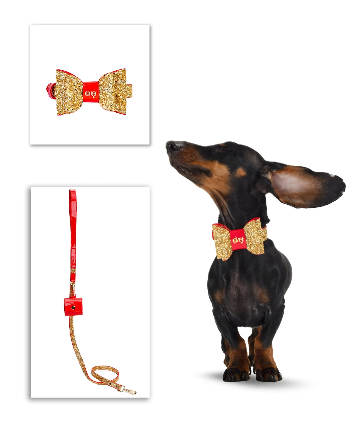 Stylish Glam Dog Collar & Leash Set - Sparkling Rhinestone Pet Accessories for Small Medium Large Dogs - Perfect for Walks, Training & Fashion Outfits