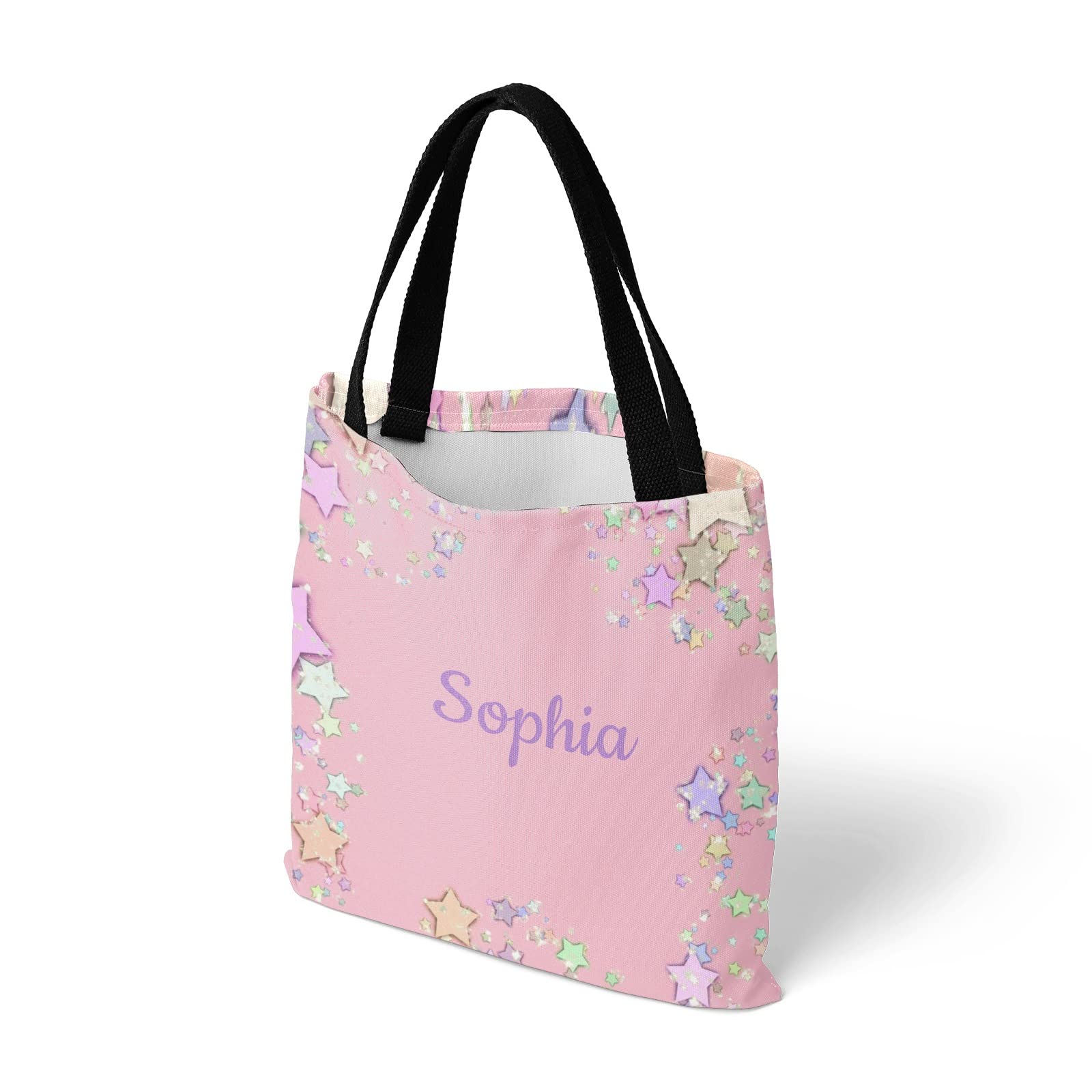 Personalized Pink Floral Elephant Canvas Tote Bag - Eco-Friendly Reusable Shopping Bag for Women, School, Travel & Beach - Perfect Gift for Her (Mother's Day, Birthday, Anniversary)