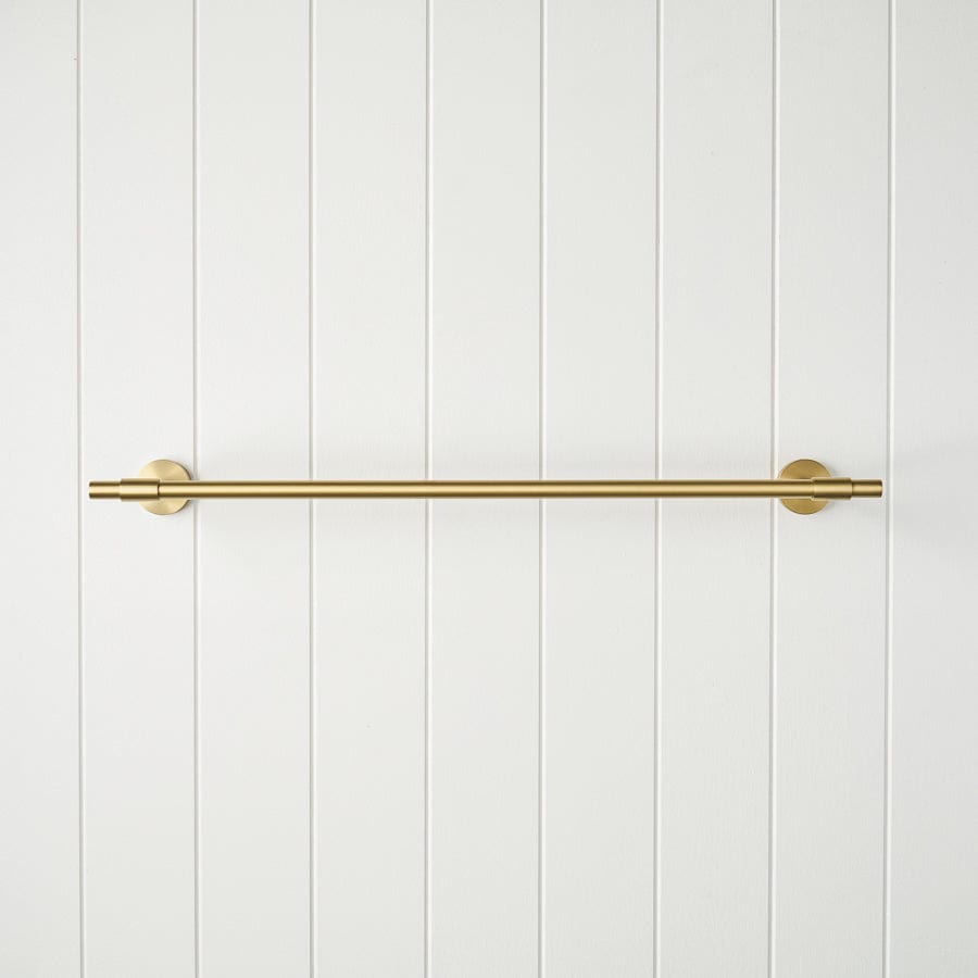 600mm Brushed Brass Double Towel Rail - Premium Bathroom Towel Holder for Melbourne Homes - Perfect for Modern and Luxury Bathroom Decor