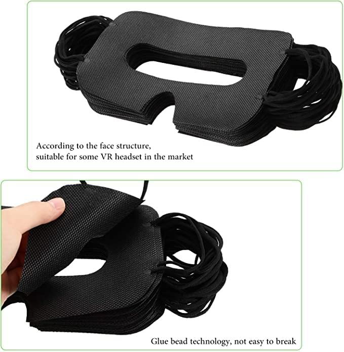 Henoot VR Lens Cover Replacement - Dustproof 3D VR Mask - Universal Non-Woven Fabric - Fits Most VR Headsets & Face Shapes - Perfect for Gaming, Virtual Reality Experiences & Device Protection