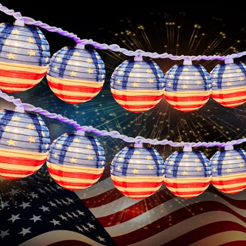 Multicolored flag lantern