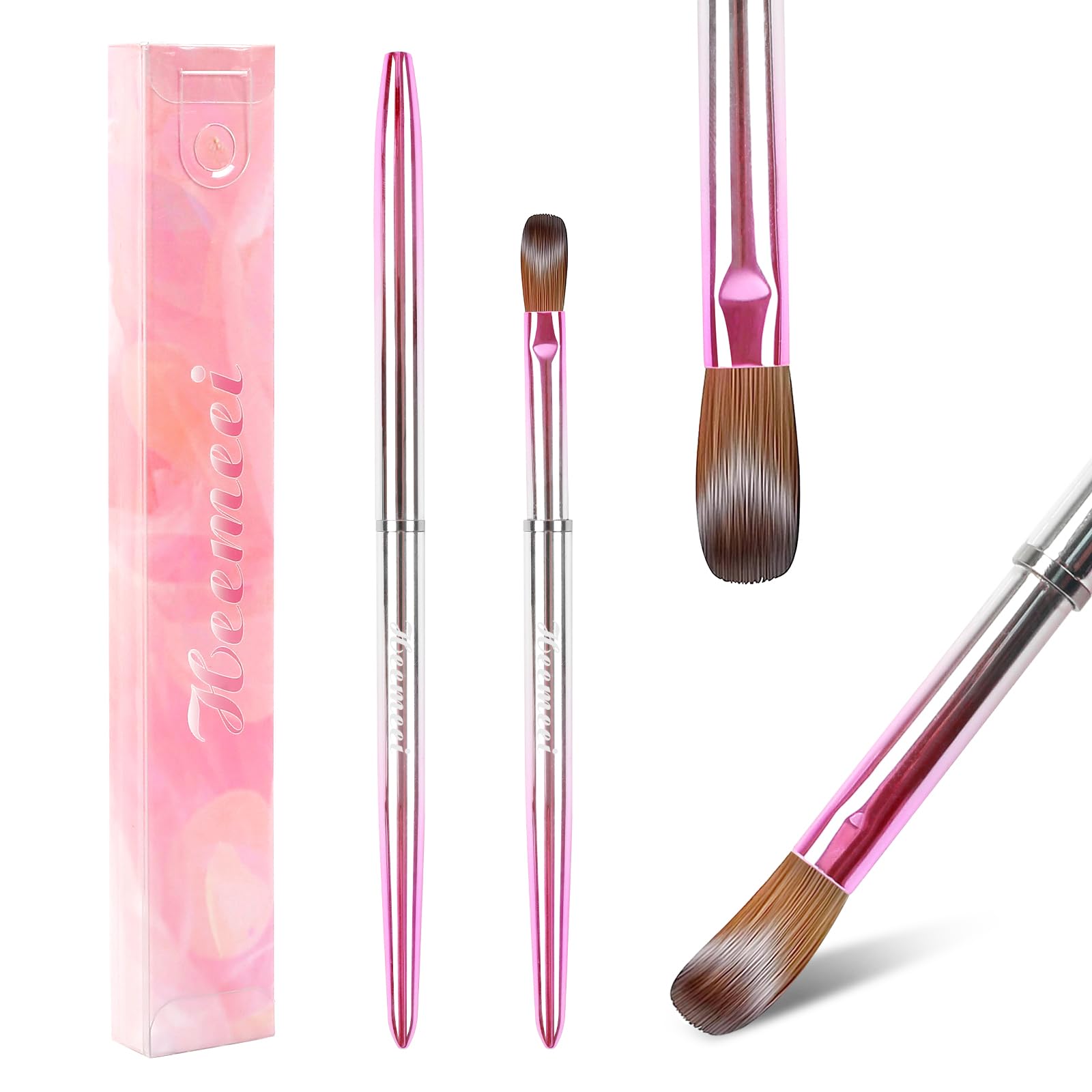 Professional Size 10 Acrylic Nail Brush - 100% Kolinsky Hair for Precise Acrylic Application - Perfect for Nail Artists & DIY Manicures at Home or Salon Use