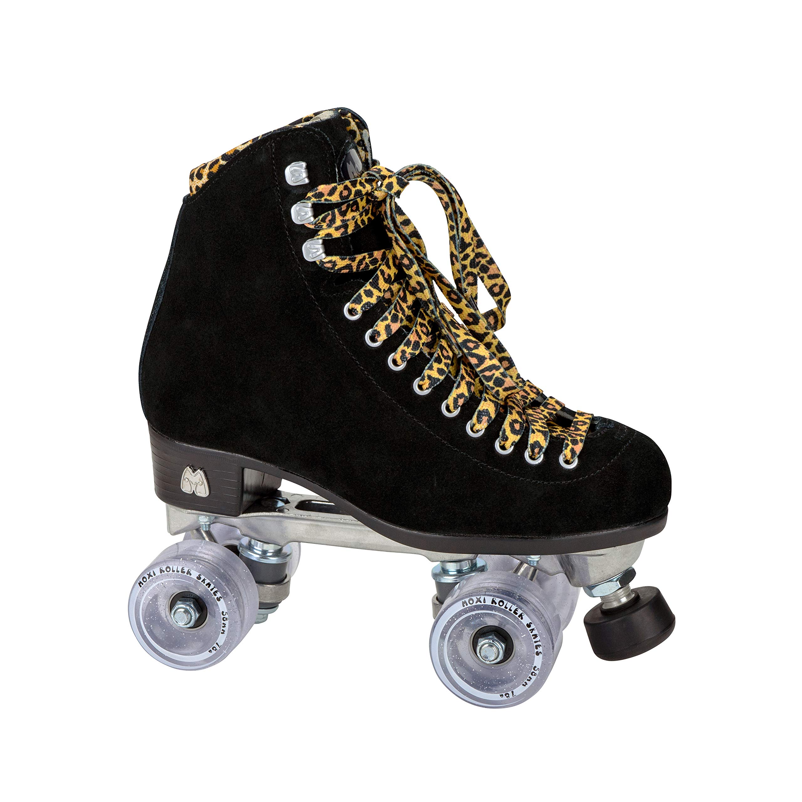 Moxi Panther Roller Skates for Women - Black Suede Retro Roller Skates with Comfortable Padding | Perfect for Outdoor Skating, Roller Rinks & Fitness