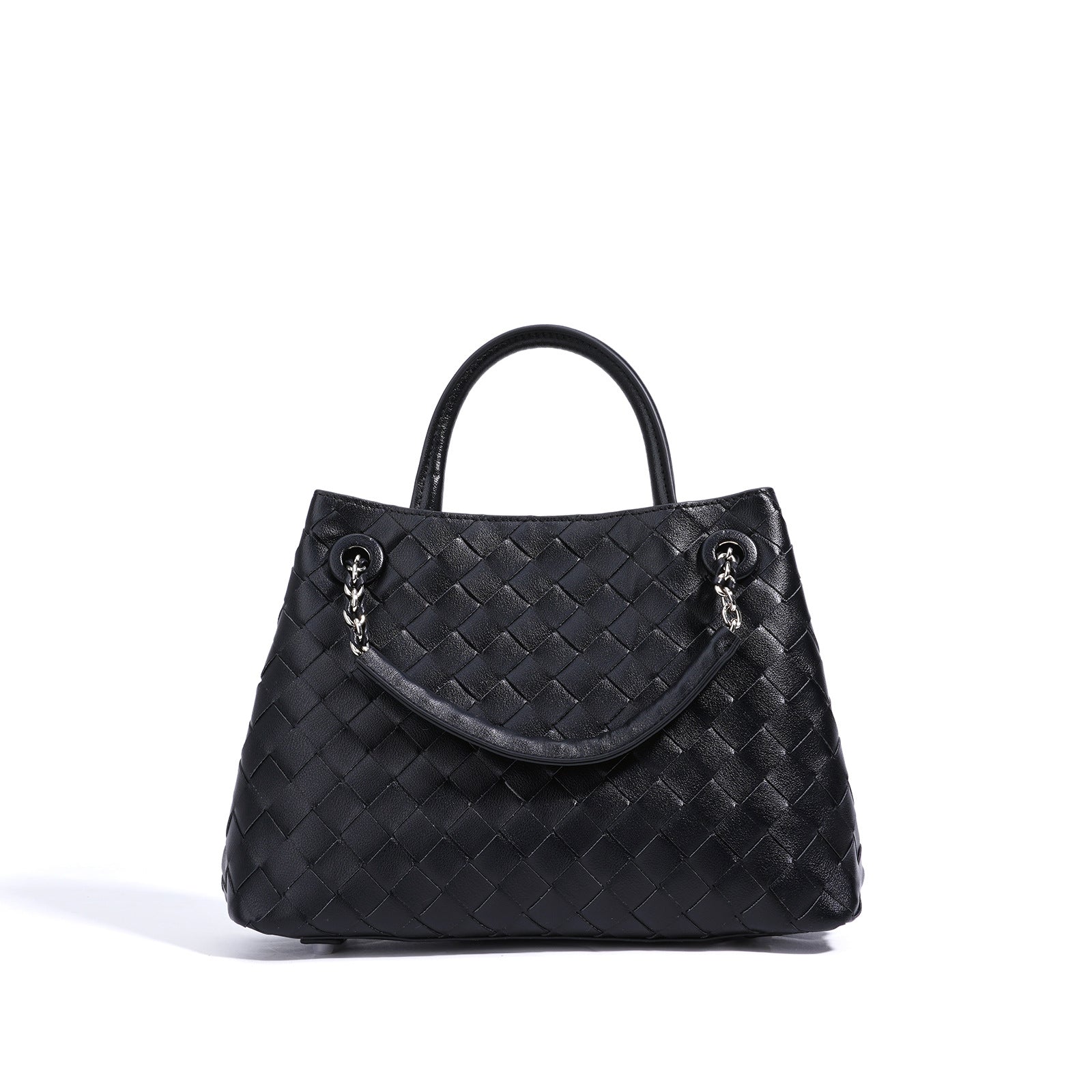 Stylish Woven Leather Crossbody Chain Bag for Women - Trendy Handbag Purse with Adjustable Strap - Perfect for Parties, Dating & Daily Use