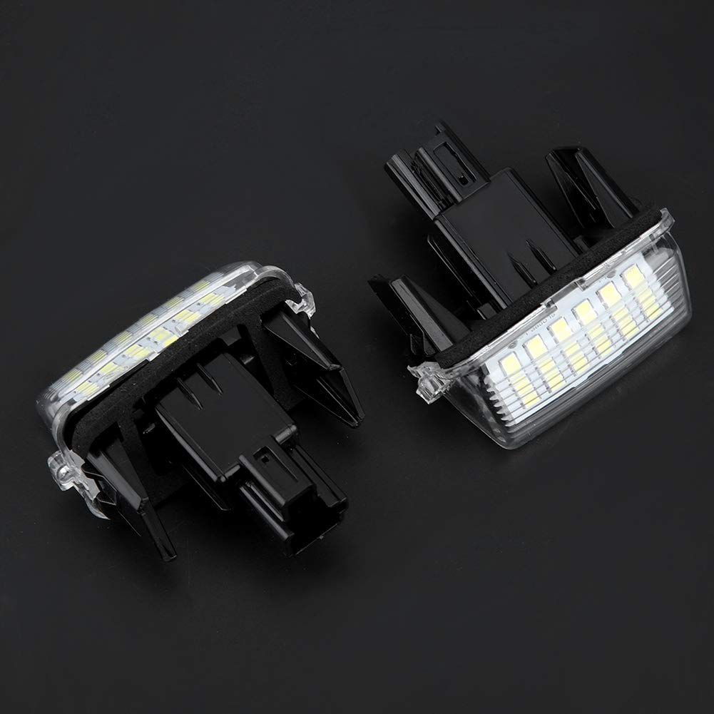 2Pcs 18 LED Beads License Plate Light - Super Bright LED Car License Lamp - Waterproof & Easy Installation - Perfect for Night Driving & Vehicle Safety (Fits Most Cars & Trucks)