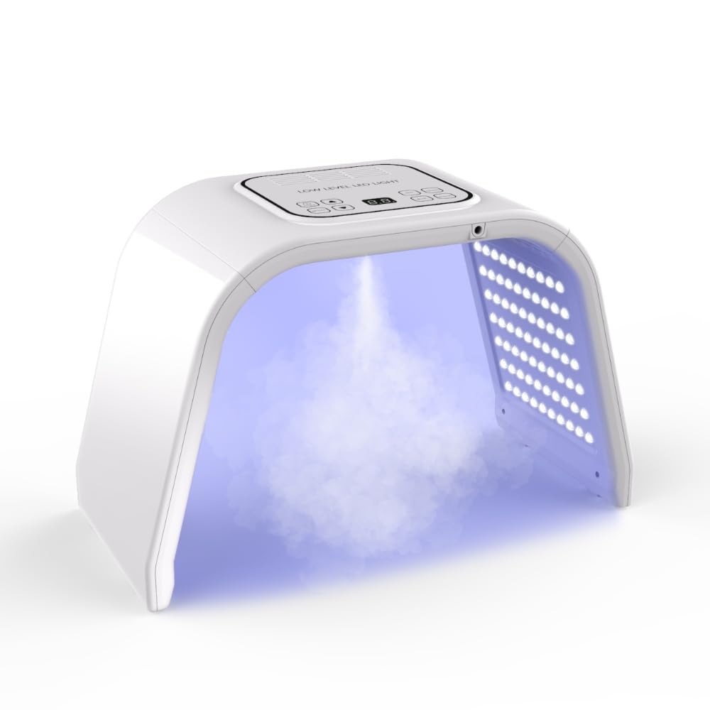7 Color LED Light Therapy Device for Face - Red Light Beauty Machine with Spray, Professional LED PDT Facial Skin Care for Acne & Anti-Aging - Perfect for Home & Spa Use (Great for Daily Skincare Routine & Relaxation)