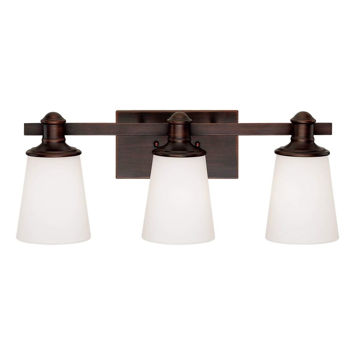 Millennium 2163-RBZ 3-Light Bathroom Vanity Light Fixture in Bronze/Dark Finish - Perfect for Modern Bathroom, Powder Room & Dressing Area Lighting