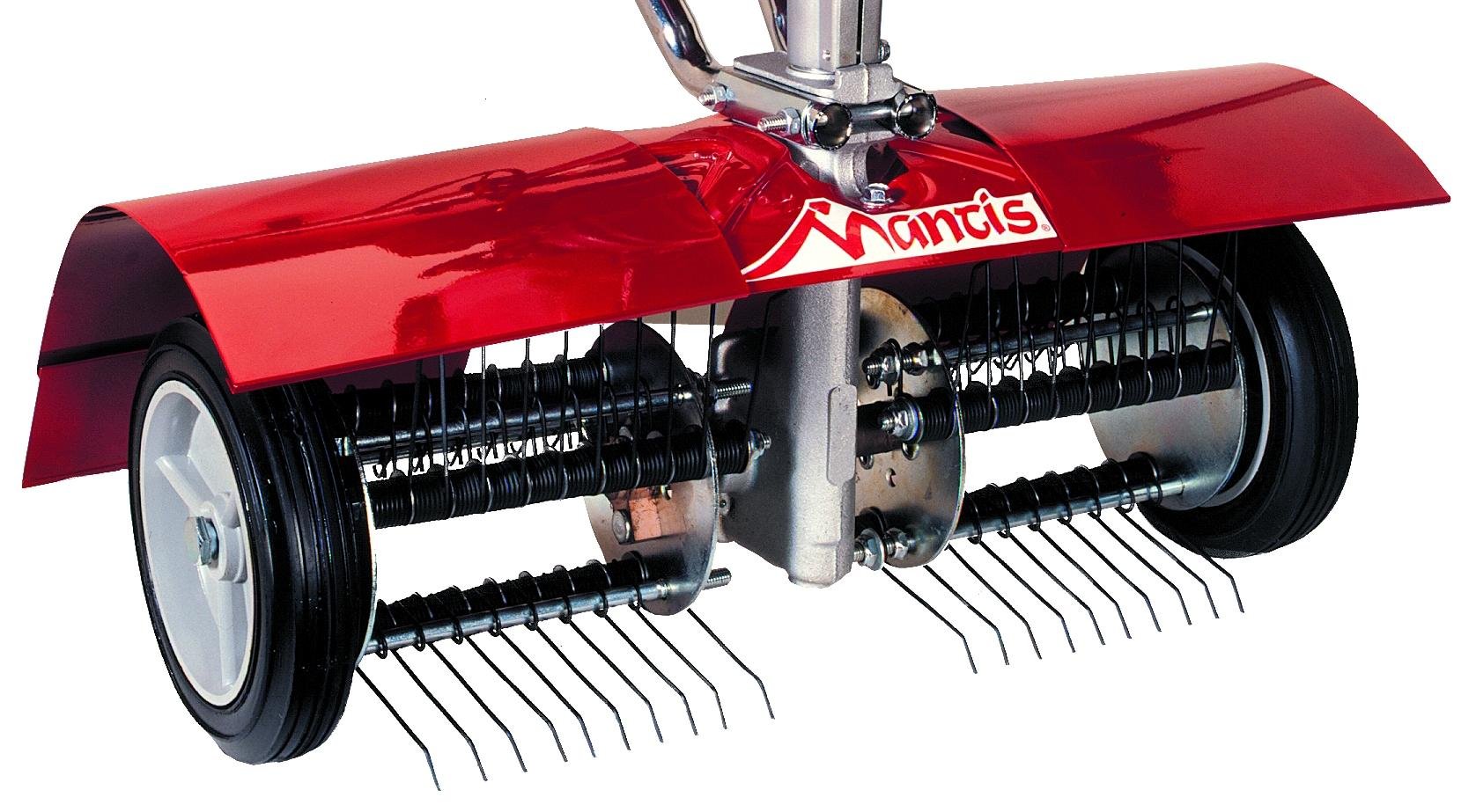 Mantis 5222 Power Tiller Dethatcher Attachment - Heavy Duty Lawn Aerator & Garden Cultivator for Soil Preparation | Perfect for Spring Lawn Care, Yard Maintenance & Professional Landscaping