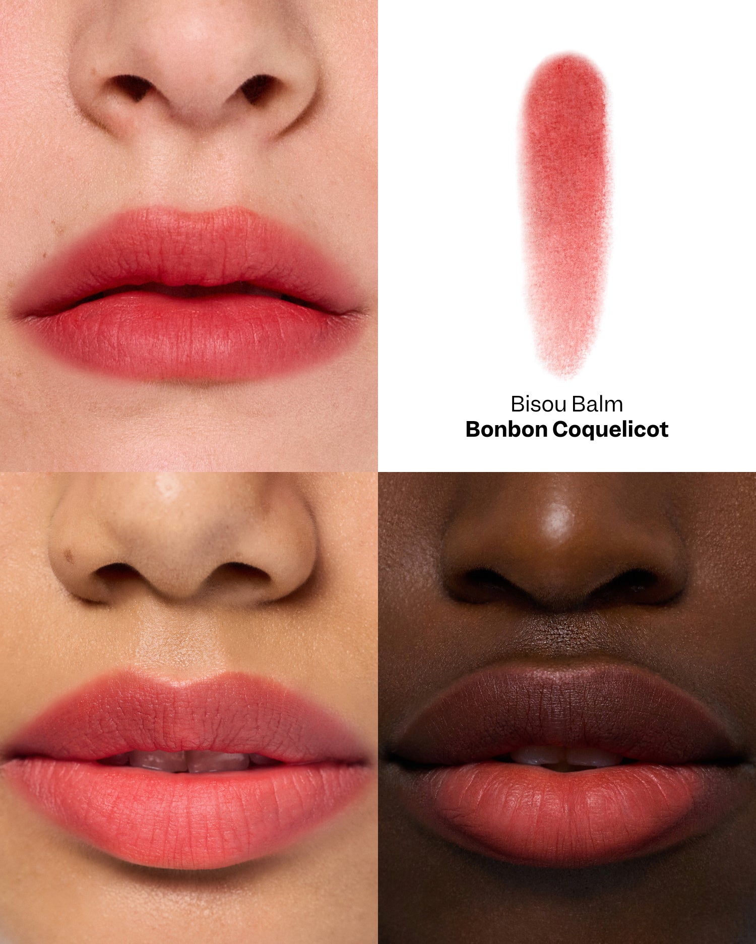 Bisou Balm Bonbon Coquelicot Lip Balm - Hydrating & Nourishing Lip Care for Dry Lips - Perfect for Daily Use, Travel & On-the-Go Moisturizing