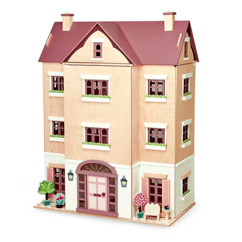 Fantail Hall Wooden Doll House - Handcrafted Miniature Dollhouse for Kids & Collectors | Perfect for Playtime, Room Decor & Gift Giving