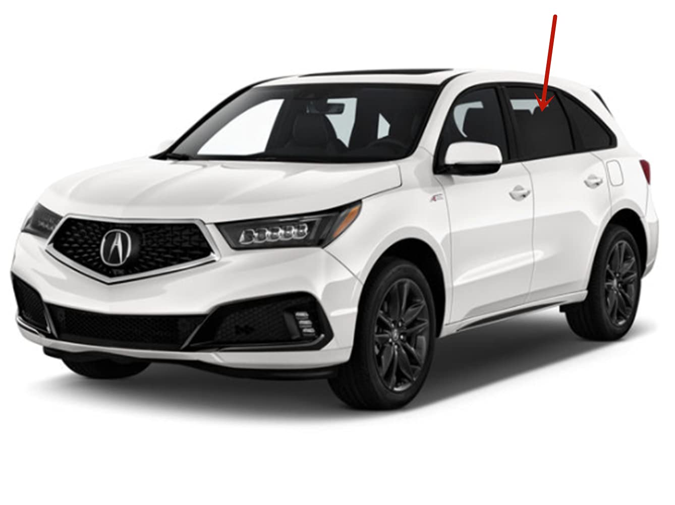 **Replacement Left Rear Door Window Glass for Acura MDX 2014-2020 - Perfect Fit & OEM Quality - Ideal for Auto Glass Repair & Replacement**