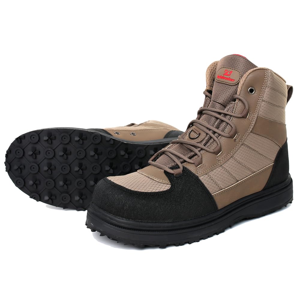 **Kylebooker Men's Lightweight Anti-Slip Wading Boots for Fly Fishing – Durable Waterproof Hiking Shoes for River, Creek & Outdoor Adventures**