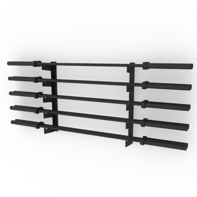 Wall Mounted Barbell Storage Rack - Holds 10 Bars for Home Gym & Weightlifting Equipment Organization | Perfect for Garage, Basement & Fitness Room