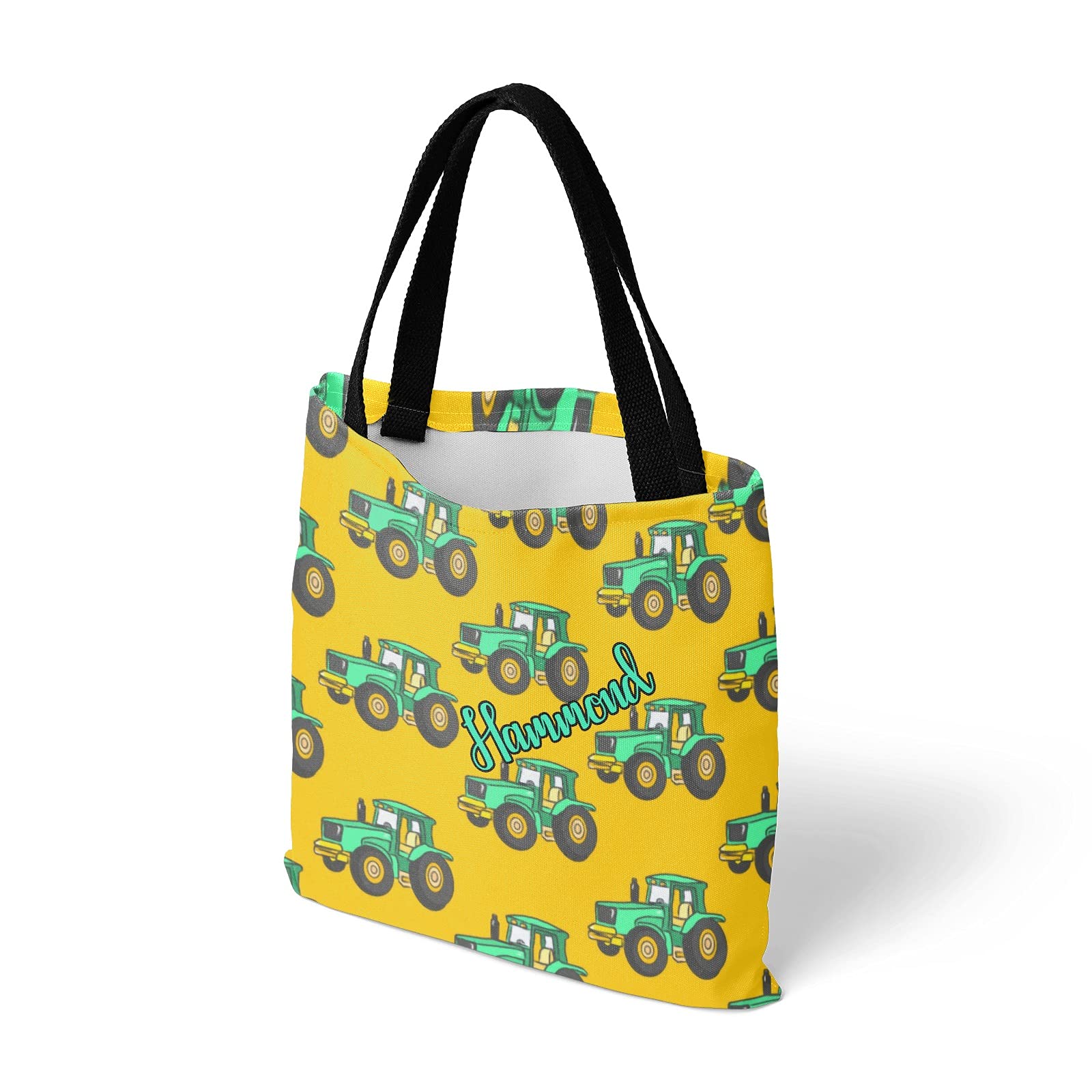 Personalized Tractor Canvas Tote Bag - Reusable Grocery Bag for Women (Shopping, Farmers Market)