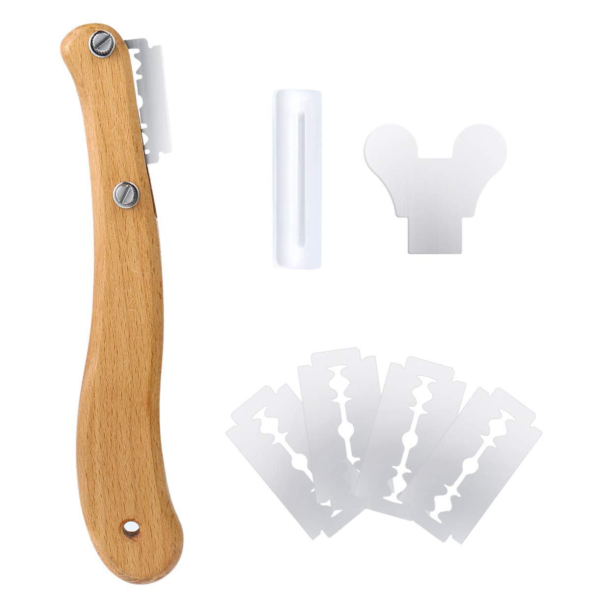 Premium Bread Lame Scoring Tool with 5 Replaceable Blades - Professional Dough Slasher for Artisan Bread, Sourdough, Baguettes & Pizza - Perfect for Home Bakers & Professional Bakeries (Ideal for Crust Scoring & Decorative Baking)
