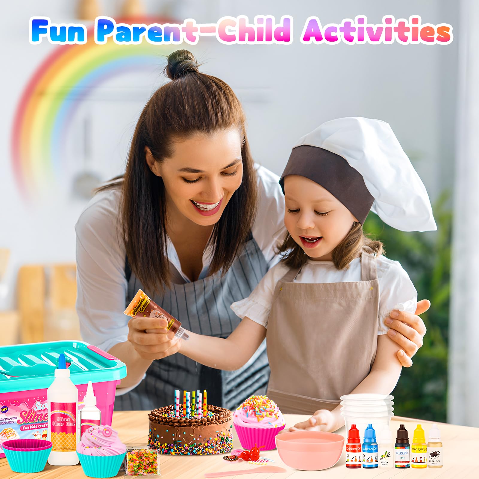 DIY Sweets Slime Kit for Kids - Make Cake, Ice Cream, Butter, Cloud & Fluffy Slime | Creative Arts & Crafts Toy for Girls Ages 8-12 | Fun Birthday Party Favors & STEM Learning Activity Gift | Perfect for Playdates, Sleepovers & Sensory Play