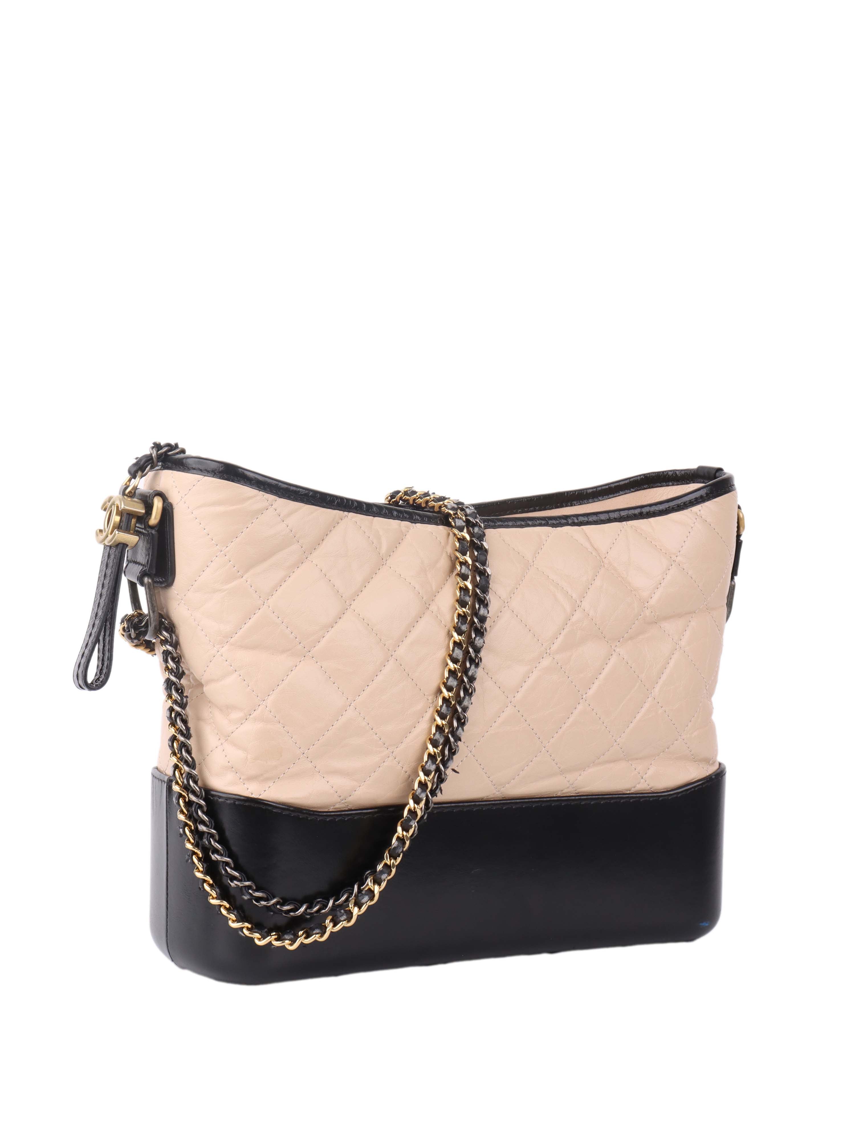 Chanel Medium Gabrielle Shoulder Bag in Black & Beige | Luxury Designer Handbag for Women | Perfect for Work, Travel & Evening Events