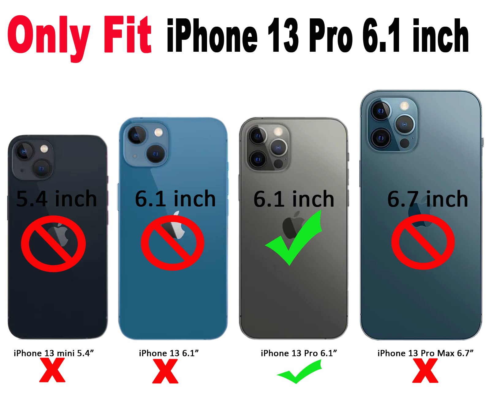 Qokey iPhone 13 Pro Case 6.1