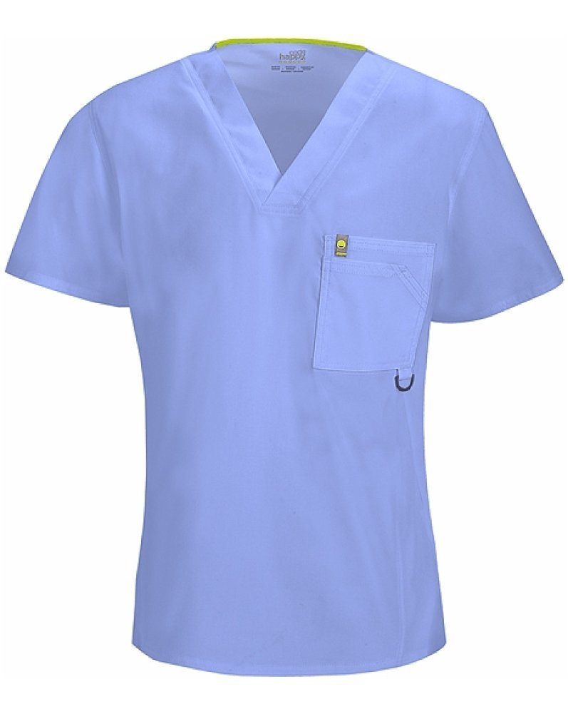 Code Happy Bliss with Certainty Men's V-Neck Scrub Top 16600A - Comfortable Medical Uniform for Doctors & Nurses