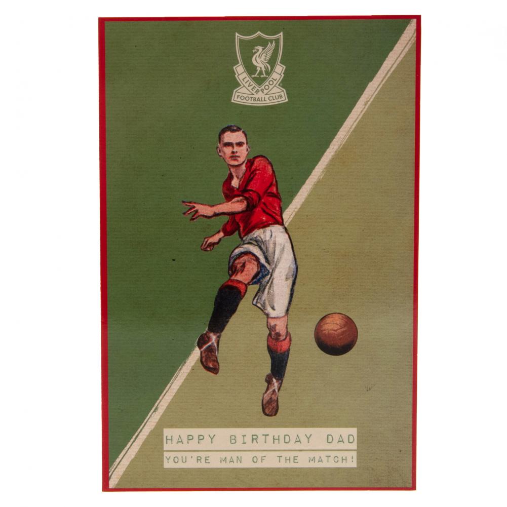 Liverpool FC Birthday Card for Dad - Vintage Retro Football Gift for Father's Day, Christmas & Special Occasions