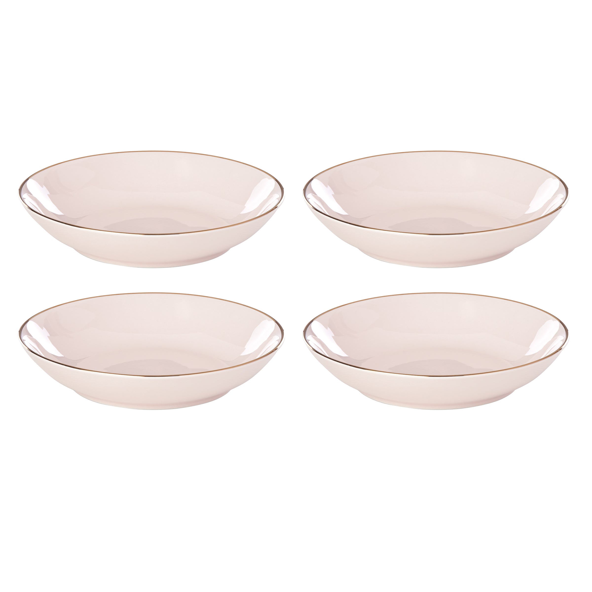Trianna Pasta Bowls Set of 4 - Premium Ceramic Soup & Salad Dishes for Italian Cuisine - Perfect for Family Dinners, Entertaining Guests & Restaurant-Style Dining
