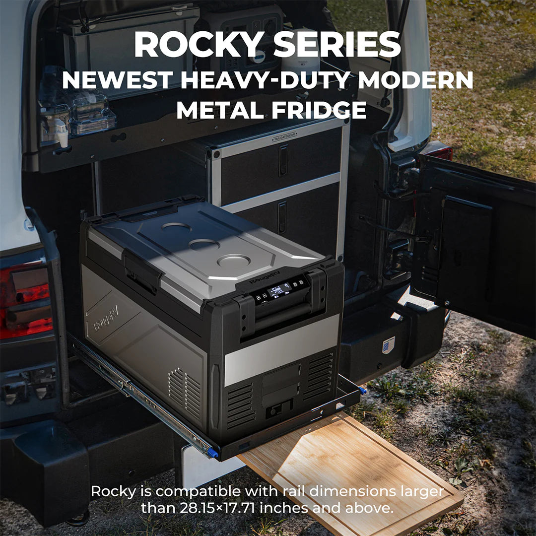 BougeRV Rocky 69QT Dual Zone 12V Portable Car Refrigerator - Perfect for Camping, Road Trips, and RV Adventures