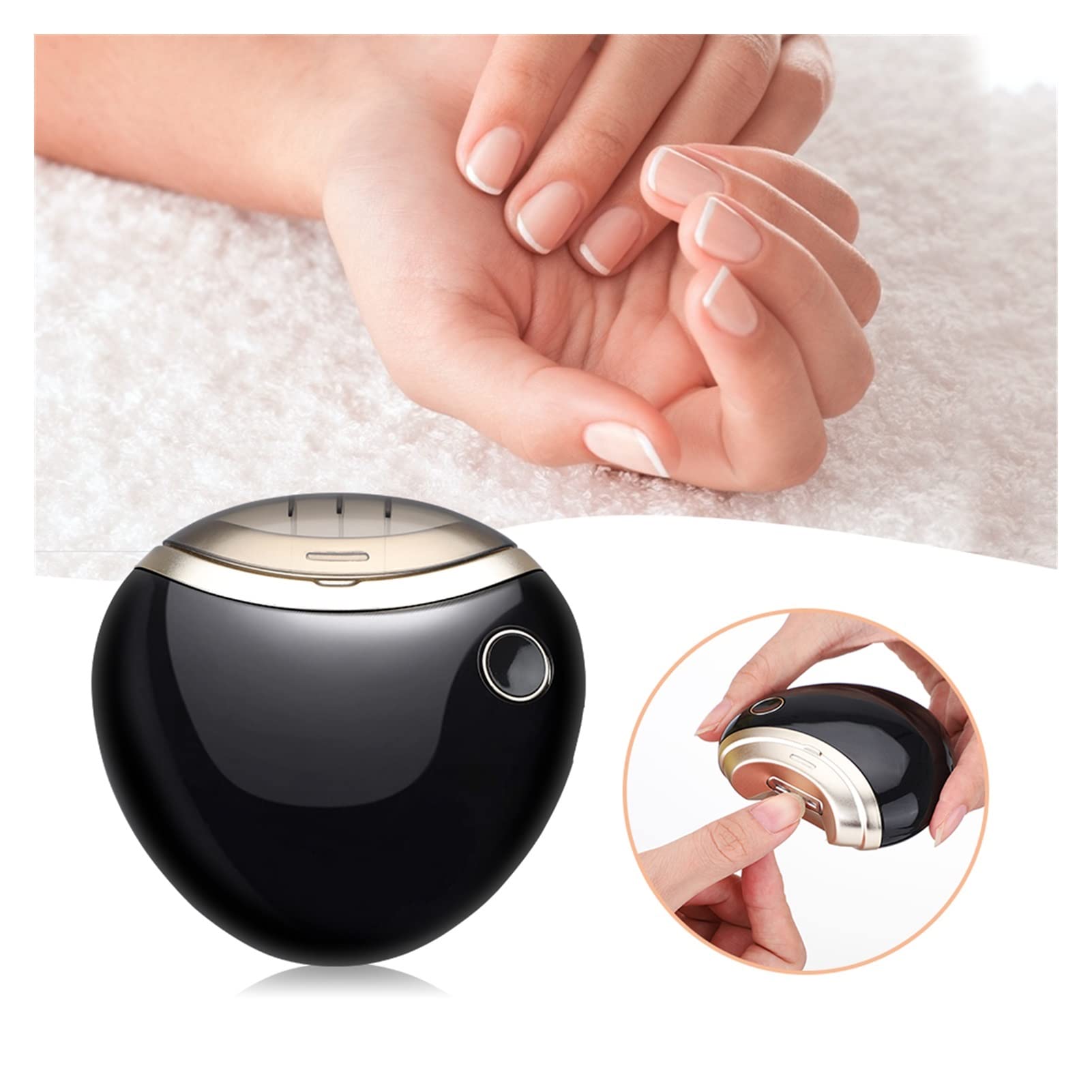 Electric Nail Clipper - Automatic Nail Trimmer & Cutter with Anti-Splash Design, Professional Manicure Tool for Home & Travel (Black) - Perfect for Quick & Safe Nail Care at Home, Office or On-the-Go