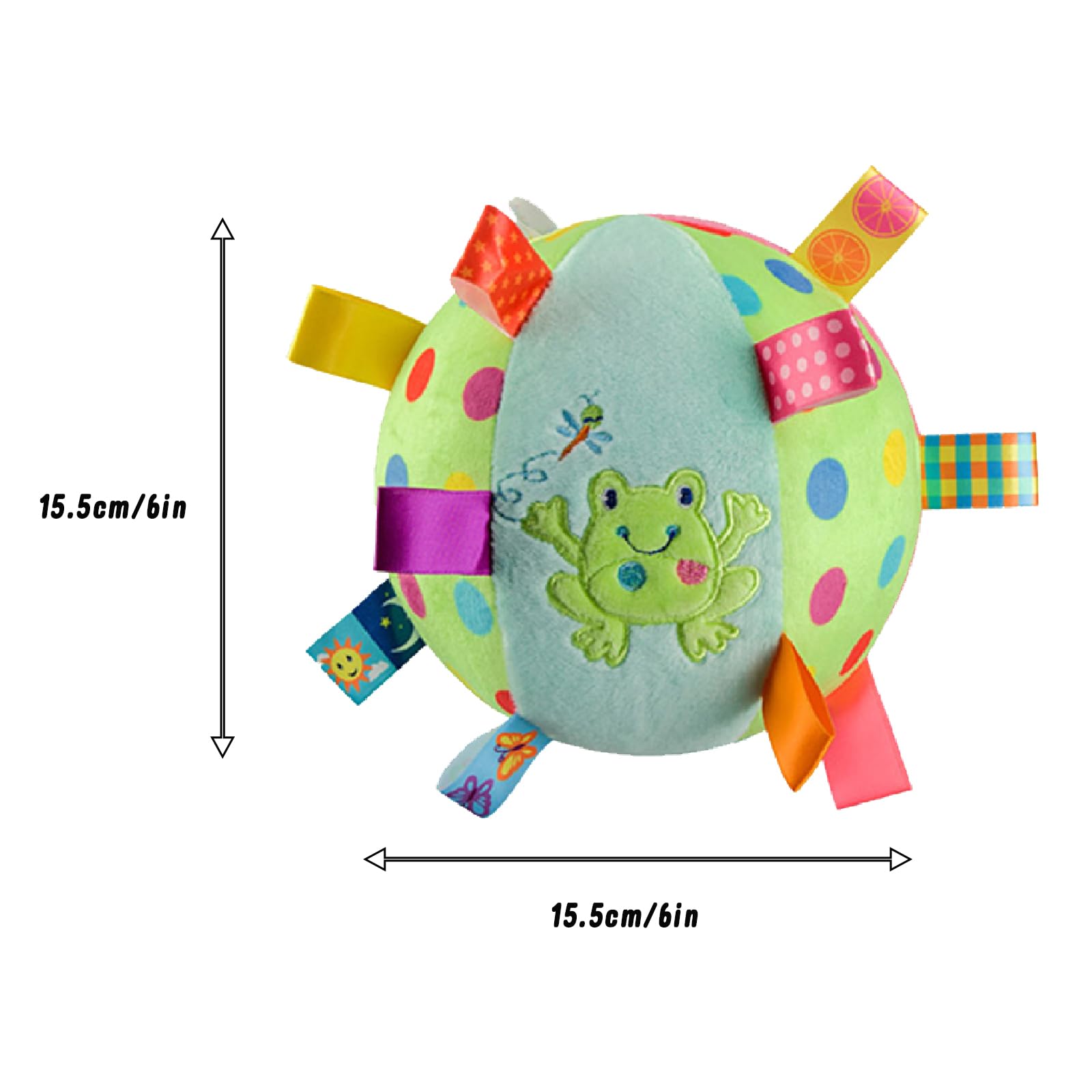 6 Inch Plush Stuffed Animal Multi-Sensory Toy for Kids & Adults - Soft Stress Relief, Anxiety Soother & Calming Fidget Toy - Perfect for Bedtime, Relaxation, ADHD & Autism Therapy - Calm Down Companion Peaceful Ball