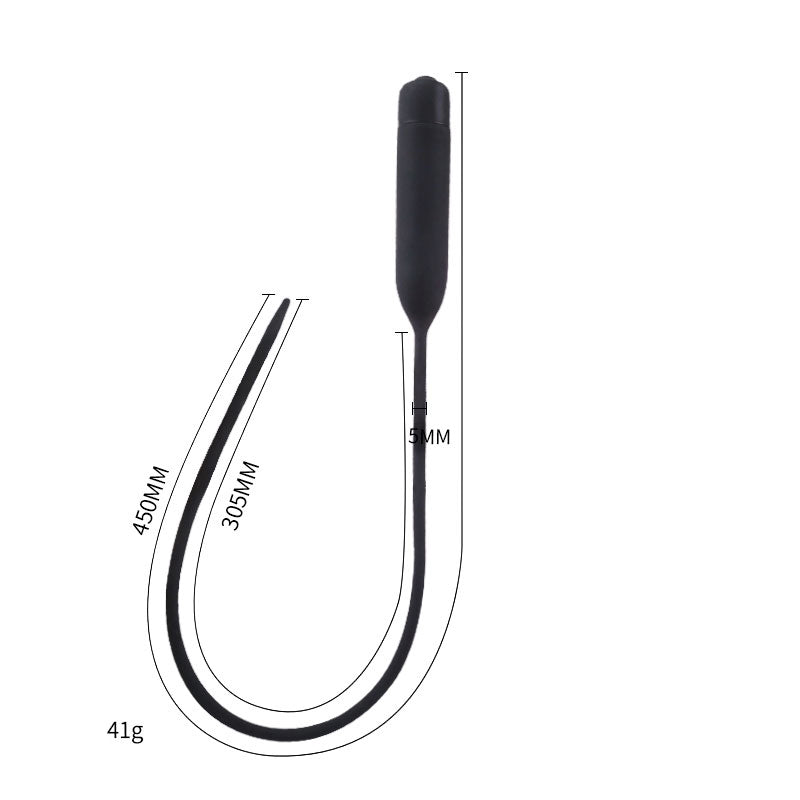 10-Speed Silicone Vibrating Urethral Sound - Long Flexible Medical-Grade Toy for Sensual Play & Urethral Stimulation | Perfect for BDSM, Adult Play & Medical Training