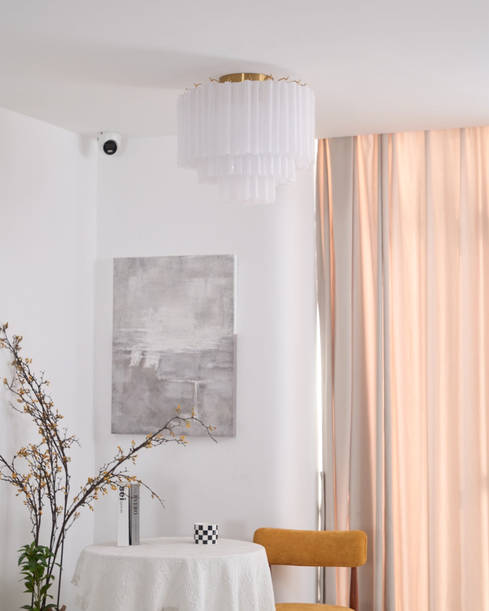 Glacia Murano Glass Ceiling Lamp - Elegant Modern Lighting for Living Room, Dining Room & Bedroom